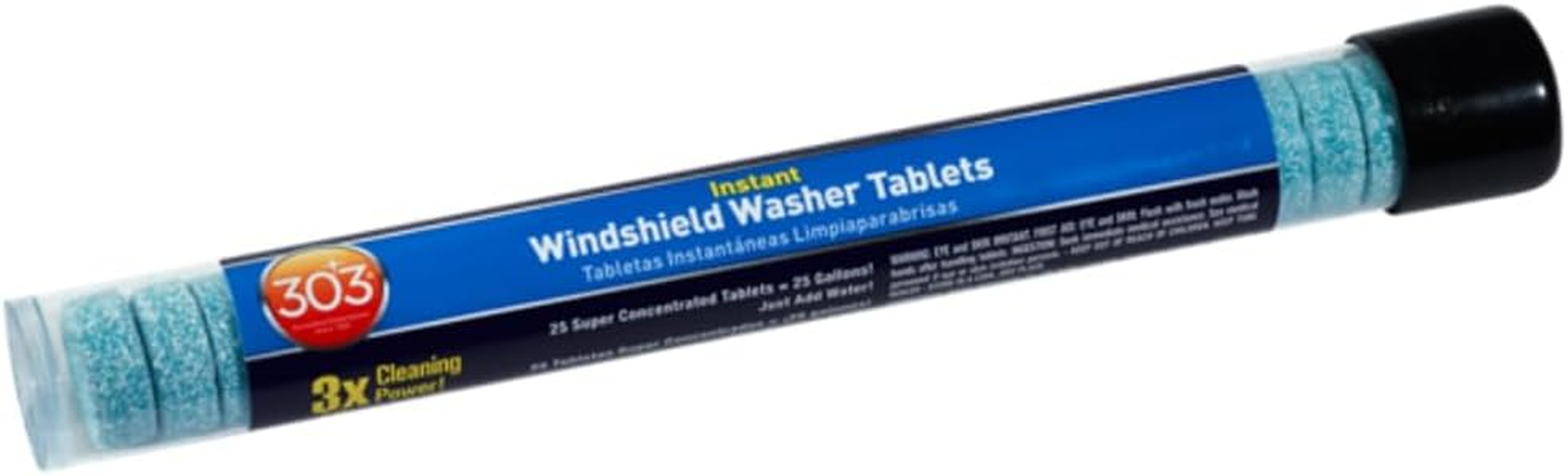 303 (230395) Products Automotive Instant Windshield Washer - 3X Cleaning Power - Super Concentrated Tablets - Just Add Water, 25 Tablet