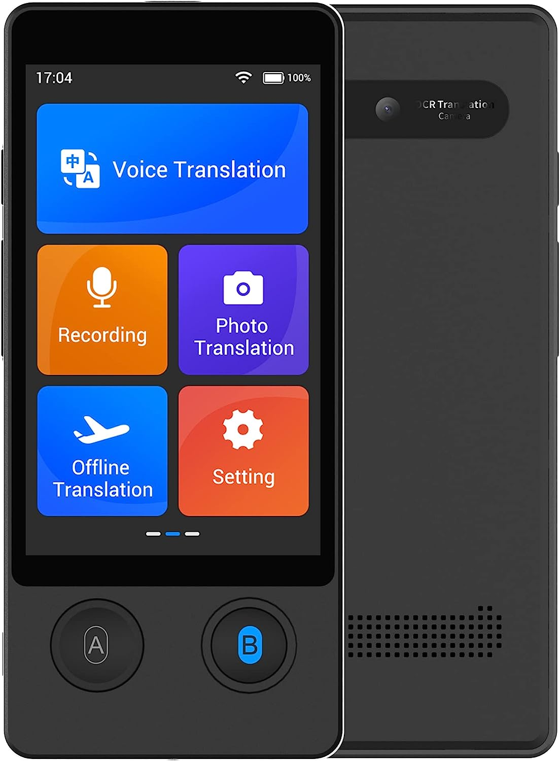 Offline Language Translator Device [Latest AI Voice Translator - W12] 144 Languages and Accents 97% Accuracy 0.5S Fast Response with 3.7 Inch Touchscreen Instant Two Way Translation image number 2