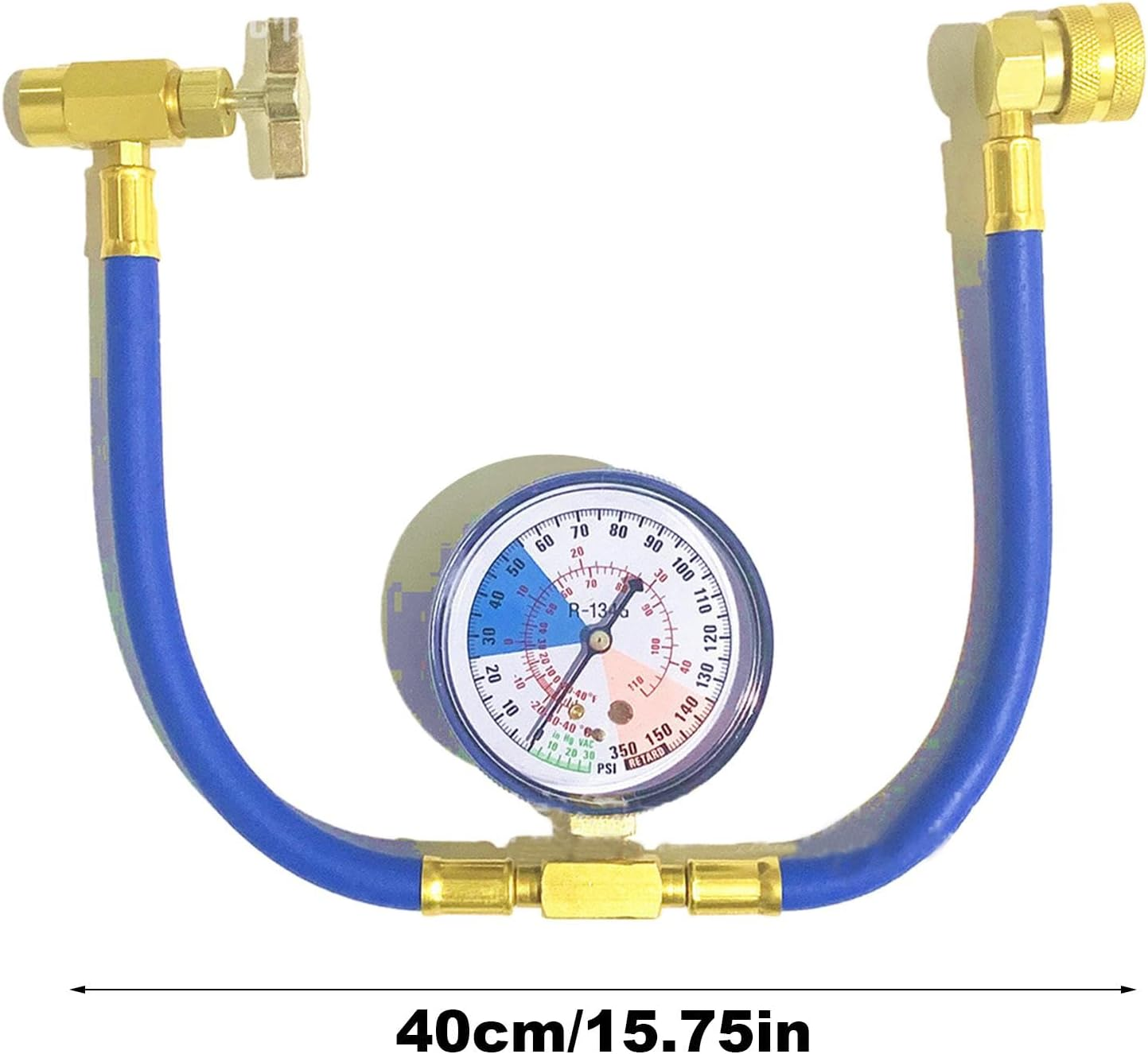 1 Pc Freon Charger for Car - Ac Manifold Gauge Set, Air Conditioner Refrigerant Tool | Recharge Hose with Pressure Gauge, Ac Refrigerant Charge Hose Kit for Car Ac Air Conditioning Refrigerant image number 2