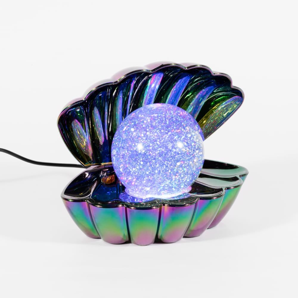 Iridescent Glitter Pearl Shell Lamp image number 1