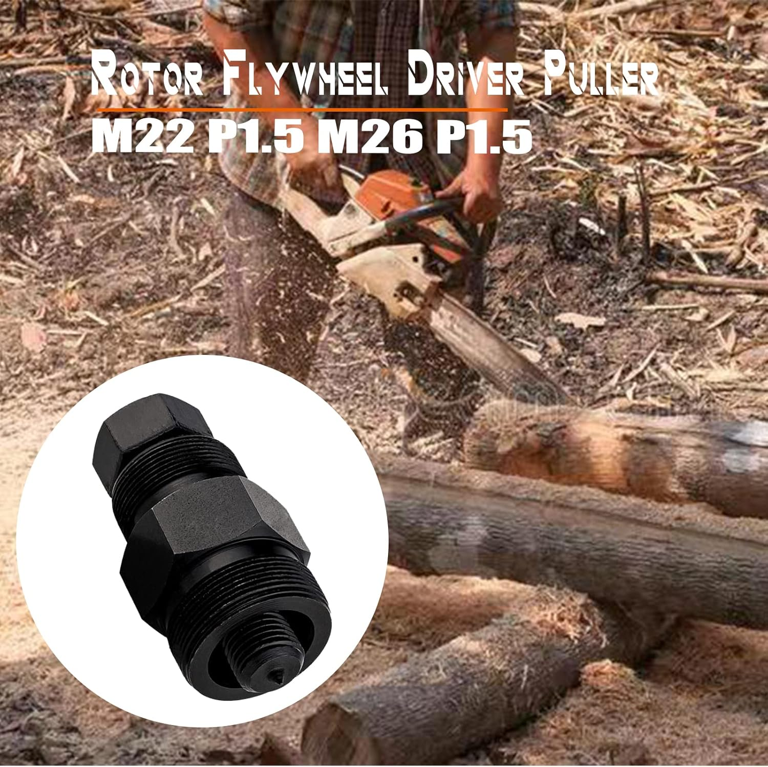 Flywheel Puller Chainsaw Repair Kit 22Mm & 26Mm Thread for Stihl 026 036 046 066 MS440 045 046 MS460 MS280 Chainsaw 1110 890 4500 Flywheel Puller Removal Tool image number 4