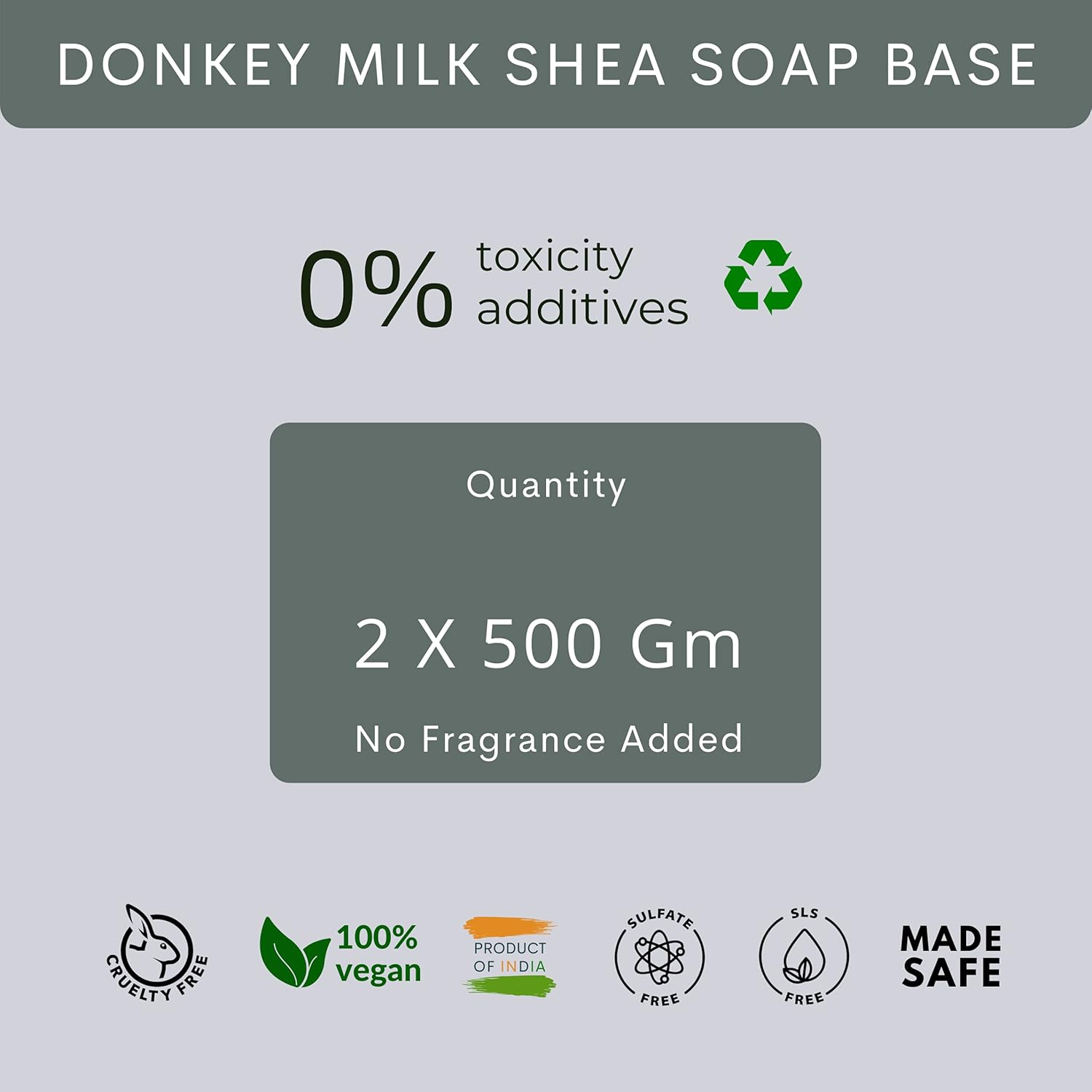 VEDANUM Natural Donkey Milk Concentrate Ultra Premium Soap Base with Shea Butter - 1 KG ( Sulphate and Paraben Free) image number 4