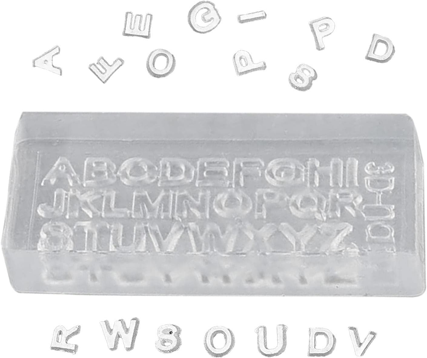 Yianyal Silicone Nail Charm Molds,Alphabet Resin Mold - Nail Charm Mold with 26 Letters Alphabet Design for Cell Phone image number 3