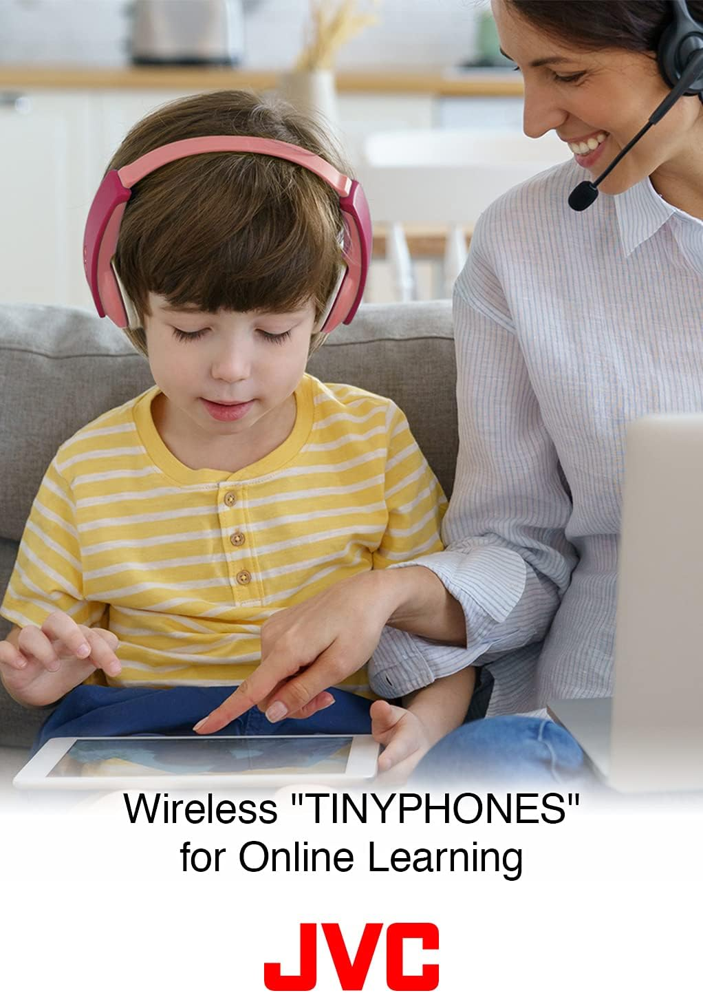 JVC HA-KD10W Wireless Tinyphones for Kids - Pink image number 6