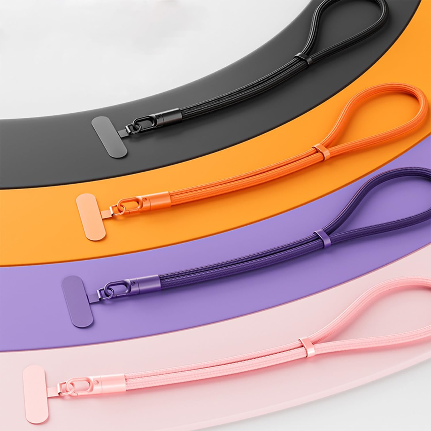 Phone Lanyard Adjustable Phone Chain Hand Wrist Strap Lanyard Universal for Keys Cameras - A-Dark Grey image number 4