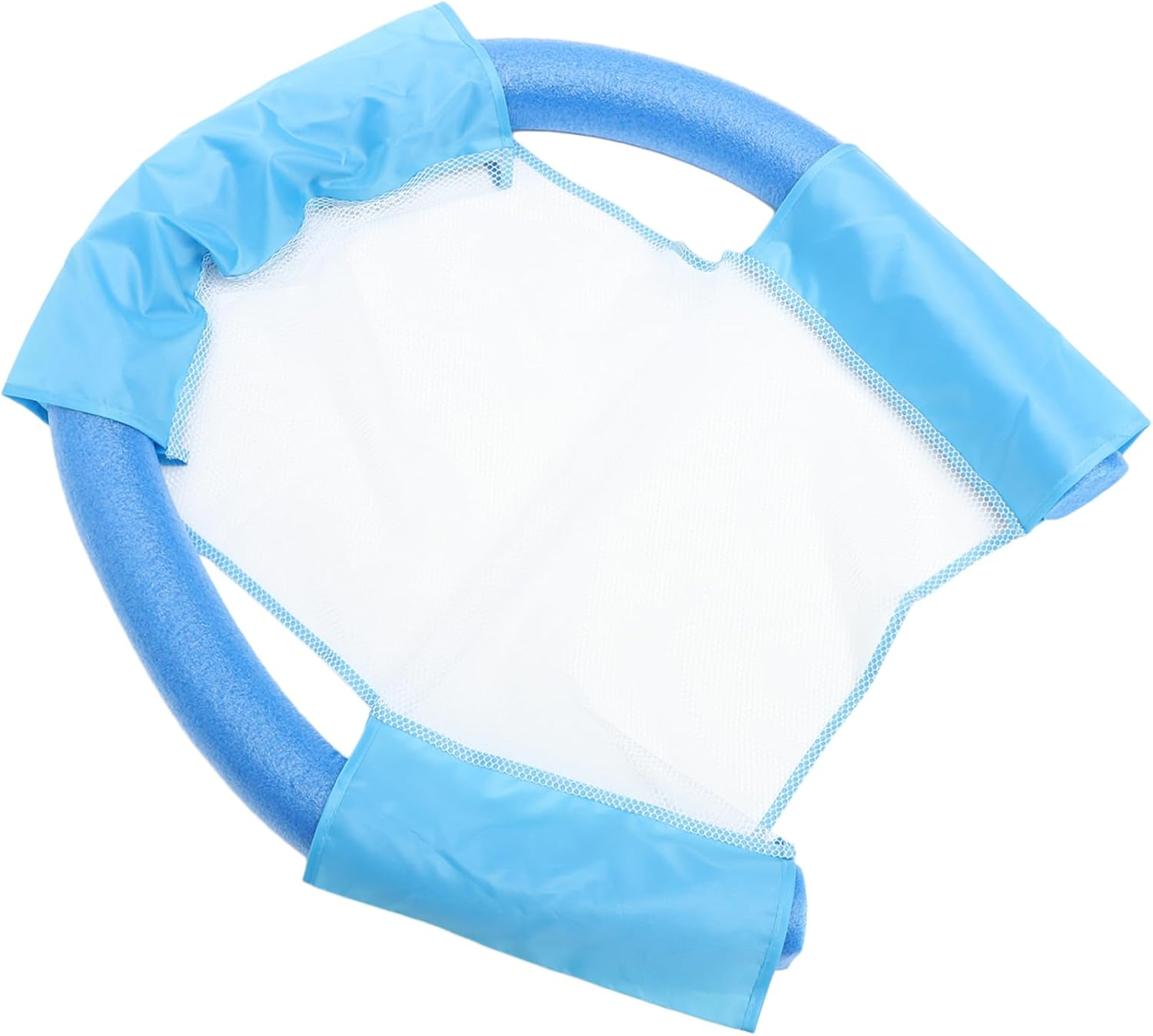 Vaguelly Swimming Floating Chair Net Pool Float for Adults and Children 6.5X150Cm Blue Water Hammock Mesh Sling Chair Noodle Sling Pool Float Swimming Accessories image number 2