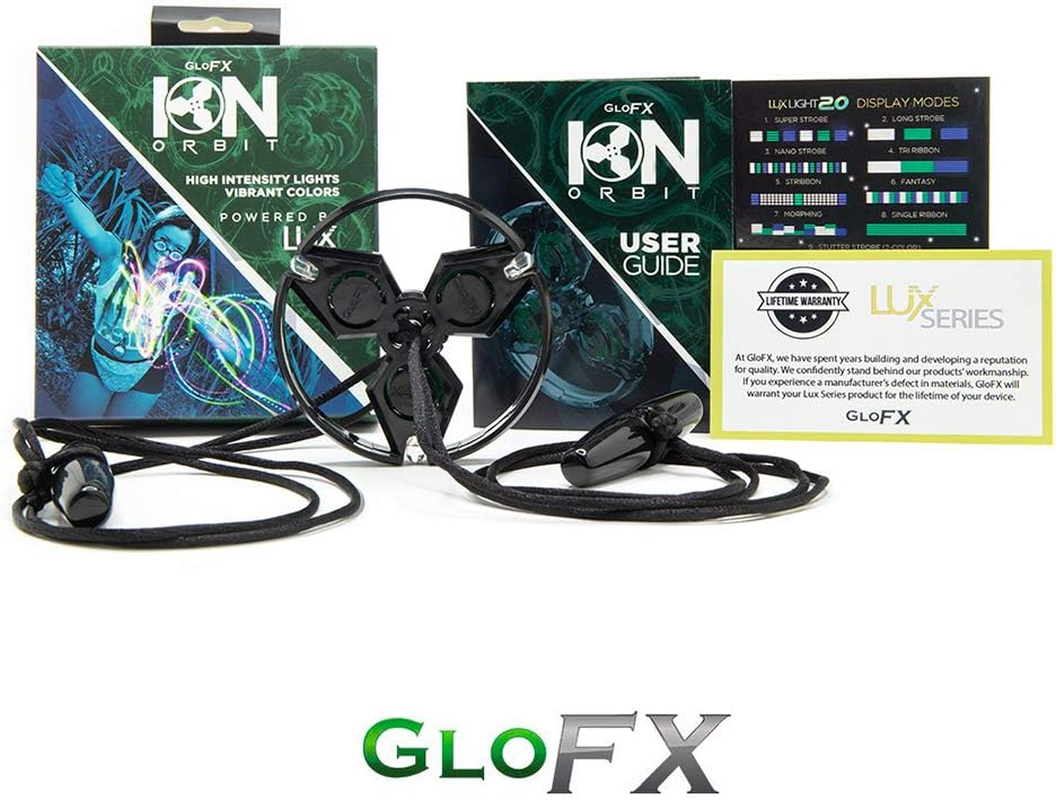 Black Ion Orbit 3 Led - Light Orbit Rave Orbital round Circle - Zero Rattle image number 2