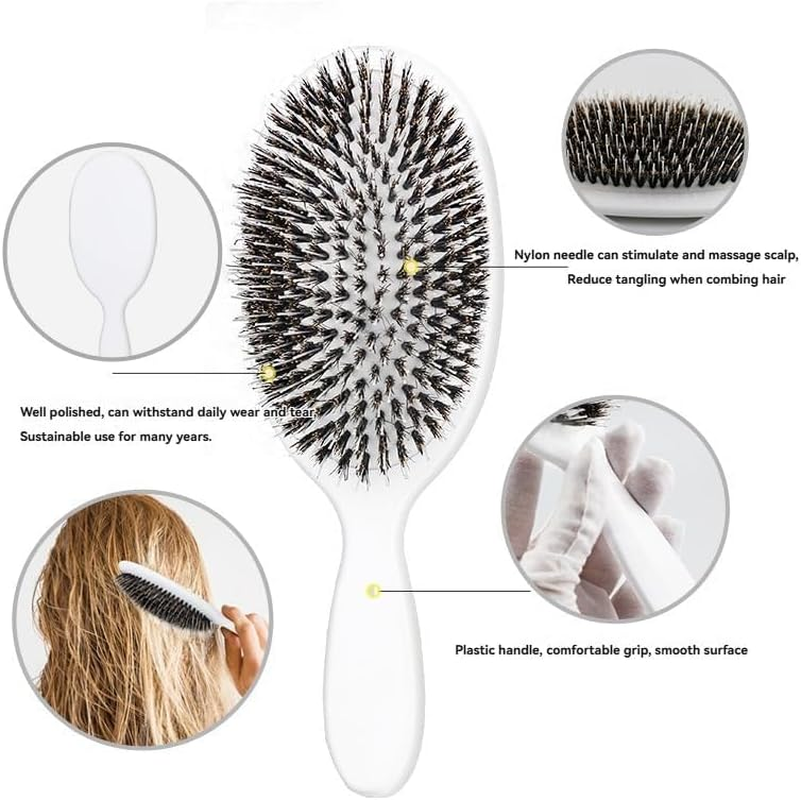 Viral World-Famous 5X Sold Out Paddle Brush-Smoother, Stronger, Shinier Hair-Boar Bristle Brushs with Nylon Bristles, Lightweight Retractable Viral Paddles Comb, Viral Paddle Brush for Fine Hair (1) image number 5