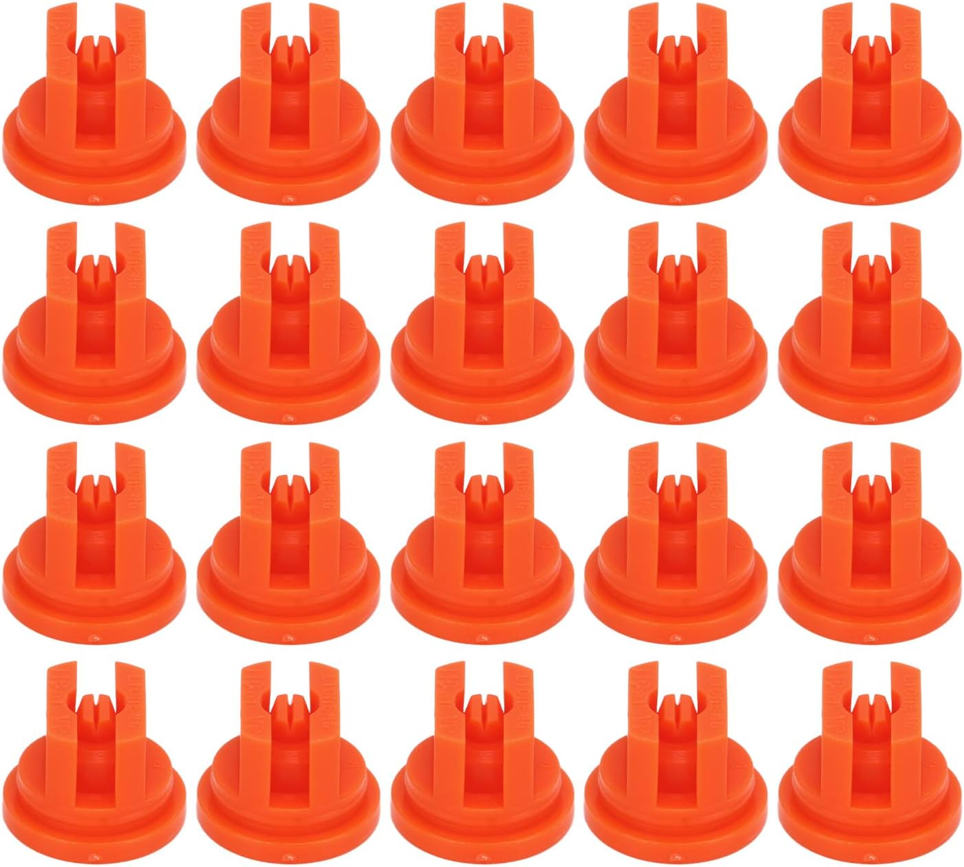 20Pcs Flat Fan Spray Tip, 110 Degree Plastic Broadcast Spray Nozzle for Industrial Agricultural, Landscaping, Cooling, Cleaner, Weed Killing Applications (Orange) image number 1