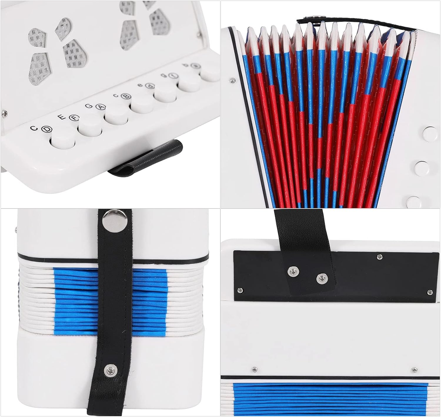 Accordion,10 Keys Control Accordion Musical Instruments Mini Accordion Instrument ABS Material Musical Instrument for Beginners image number 3