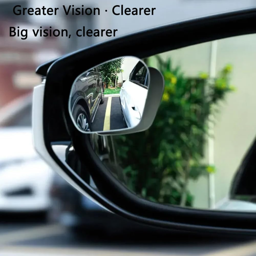 KEWAYO 2Pcs Blind Spot Mirror, 360 Degree Adjustabe HD Glass Blind Spot Mirrors, Frameless Convex Rear View Mirror, for Any Van, Car, Suv and Trucks. image number 4