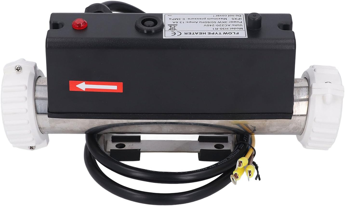 Electric Pool Heater Thermostat Autolefaktor for Spa Dry Burning Prevention for Hydromassage Bathtub, Precise Temperature Control for Pool, Stainless Steel Material