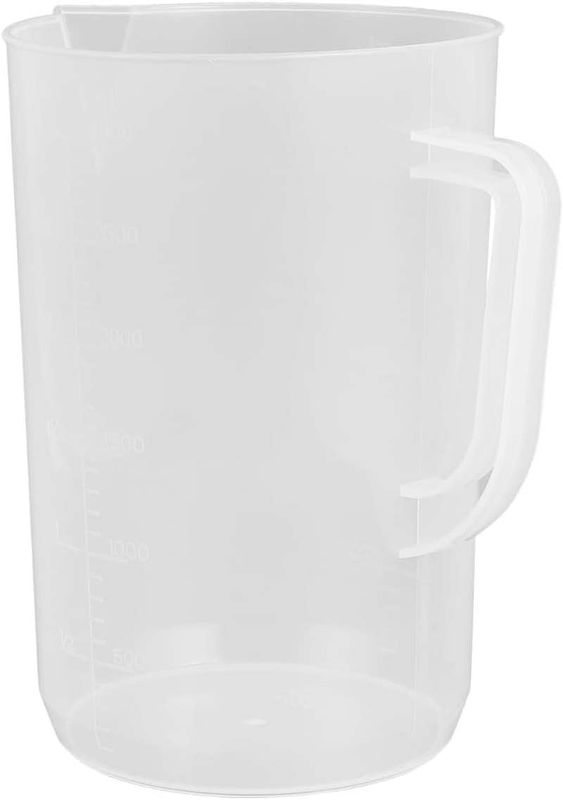 Mobestech Oil Measuring Cup Big 3 Liter Measuring Jug Chemical Small Measuring Jug Jugs Formula Dispenser Liquids Adjustable Pouring Electric Coffee 2Lt Container Engine Syrup Pool Plastic image number 3