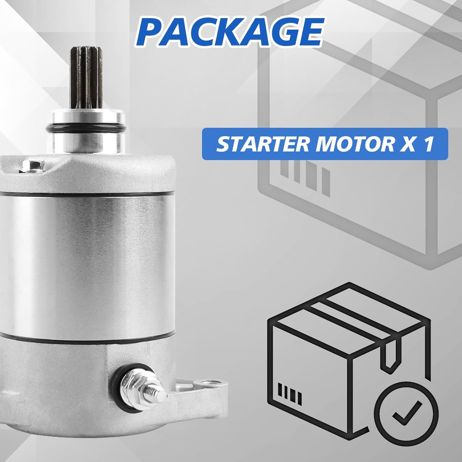 Starter Motor Fit for Arctic Cat 375/400, Suzuki Eiger 400 LT-A400, King Quad 400/400AS/400FS, Kymco Mxu/Maxxer 375, Replace 31100-38F00 3545-016 SMU0297 Etc image number 5