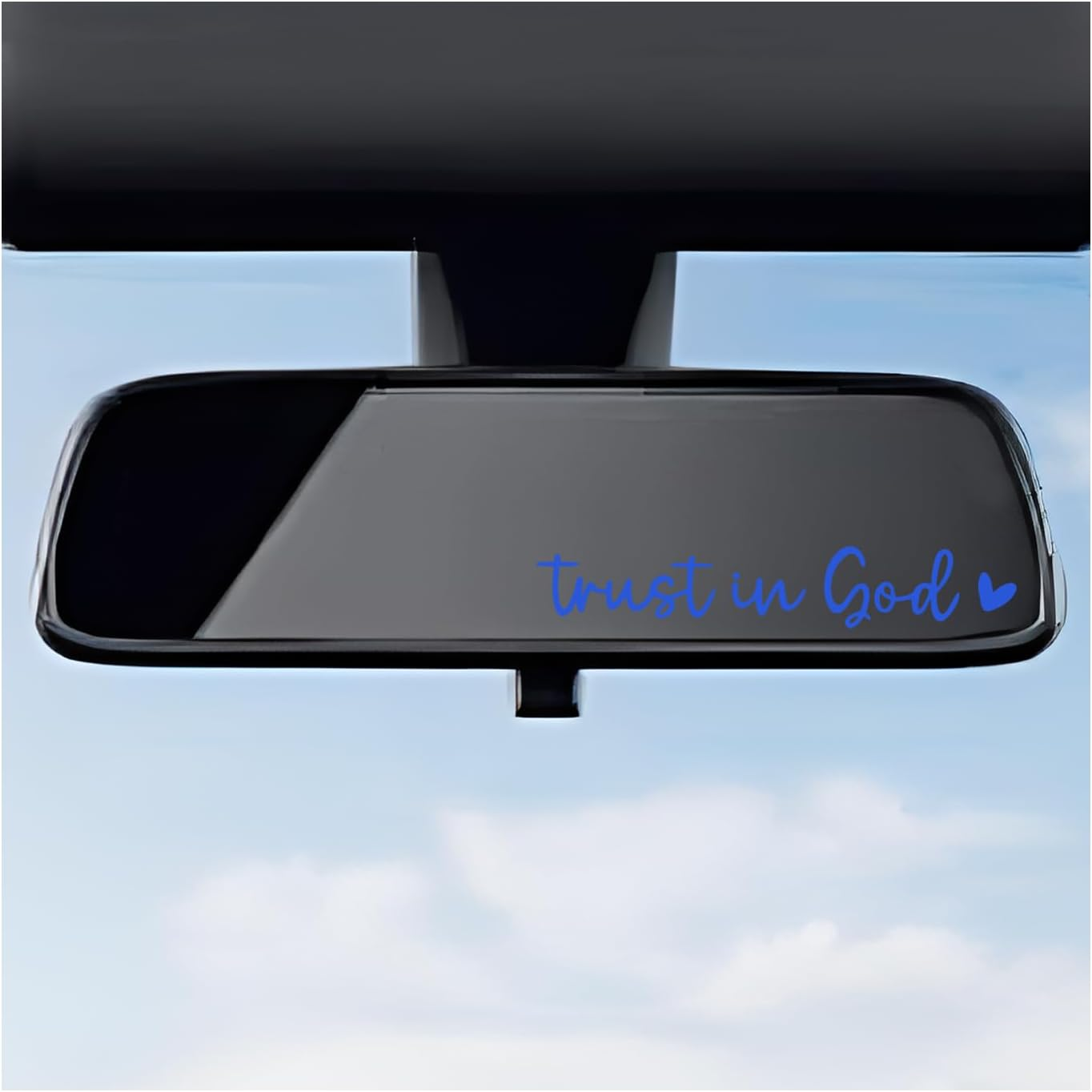 DXNQ 2 PCS Trust in God Rearview Mirror Decals, Automotive Vinyl Rear View Mirror Decorative Stickers, Waterproof Trust in God Stickers for Car Truck Laptop, Car Accessories (Red)