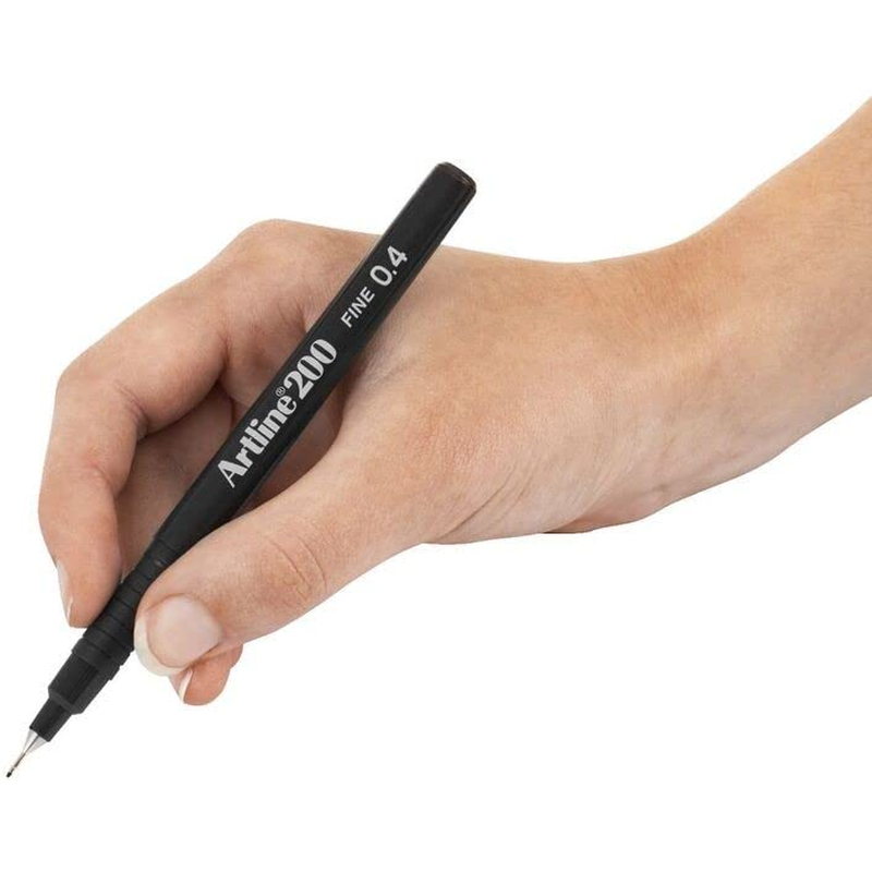 Artline 200, 120065, Fineliner Pens, Hangsell, 0.4Mm, Black, 2 Pack image number 3