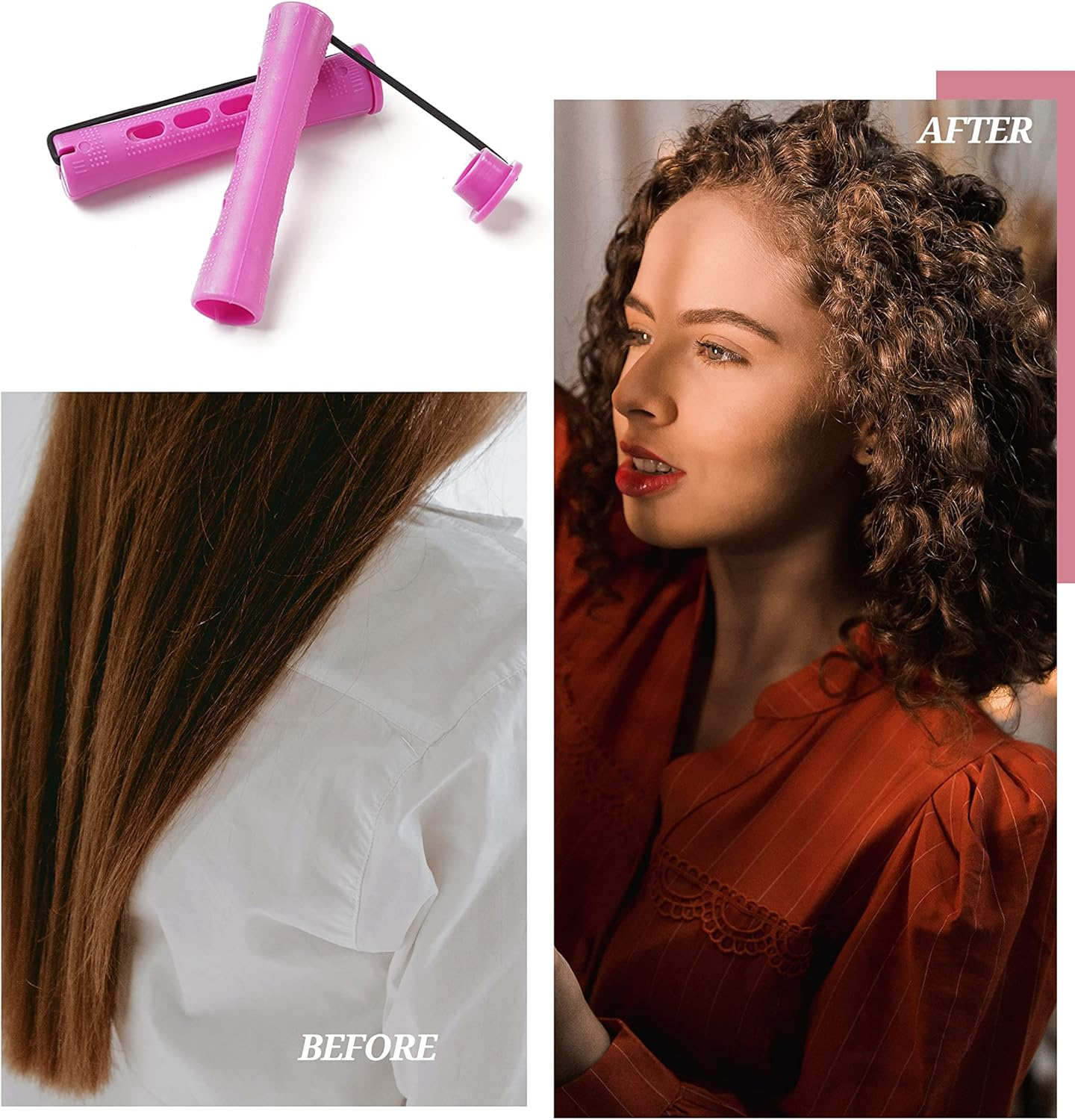 DF DUALFERV 60Pcs Perm Rods for Women'S Natural Hair, Purple, 0.75Inch - Hair Roller Curler Perm Rods for Long Medium Small Hair - Plastic Cold Wave Rods, Hairdressing Styling Tool image number 6