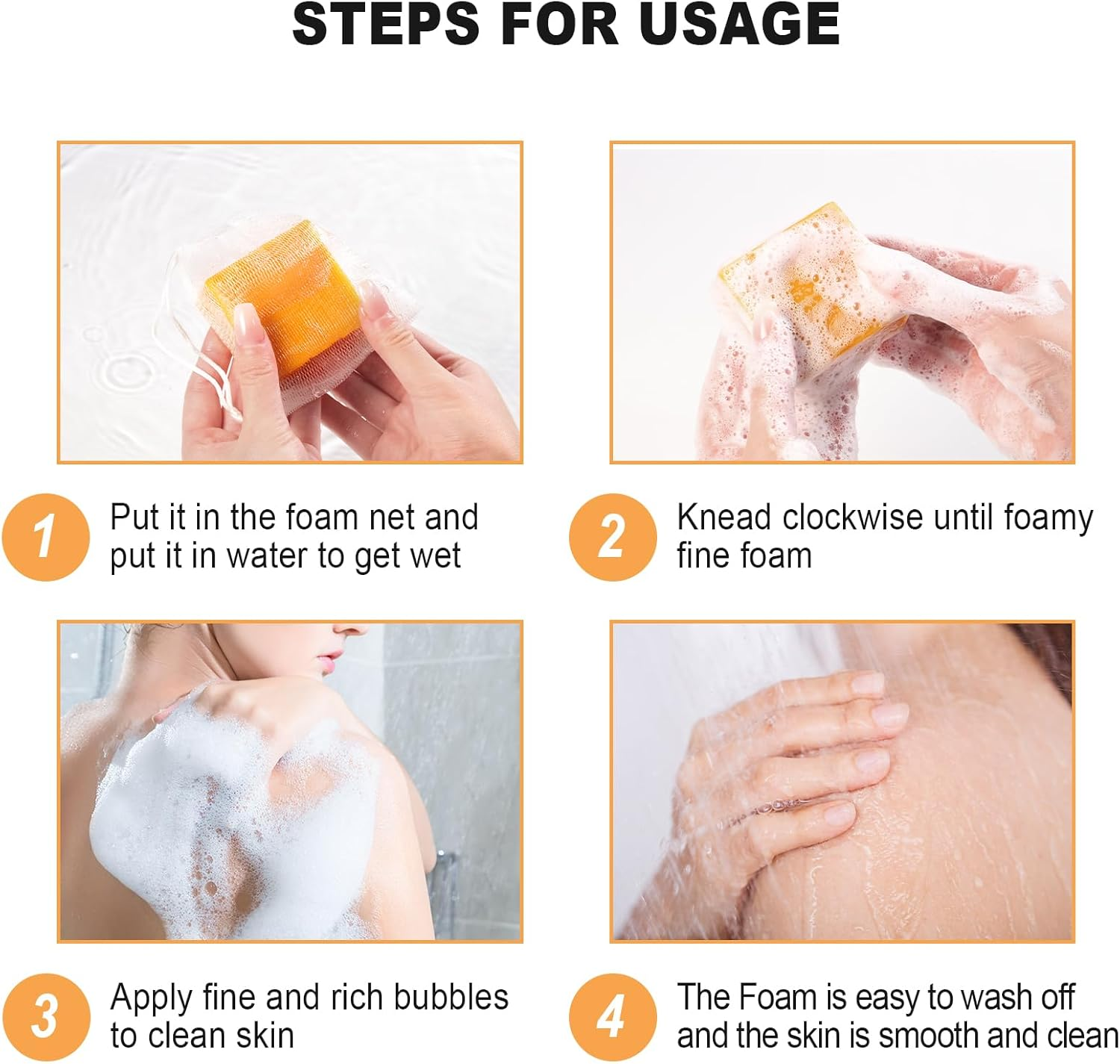 KISSIO Turmeric Soap Bar for Face and Body,Cleansing and Oil Control,Smooth Skin,Natural Soap with Turmeric,Aloe Vera and Shea Butter,Handmade Soap Sensitive Skin Formula,110 G image number 5