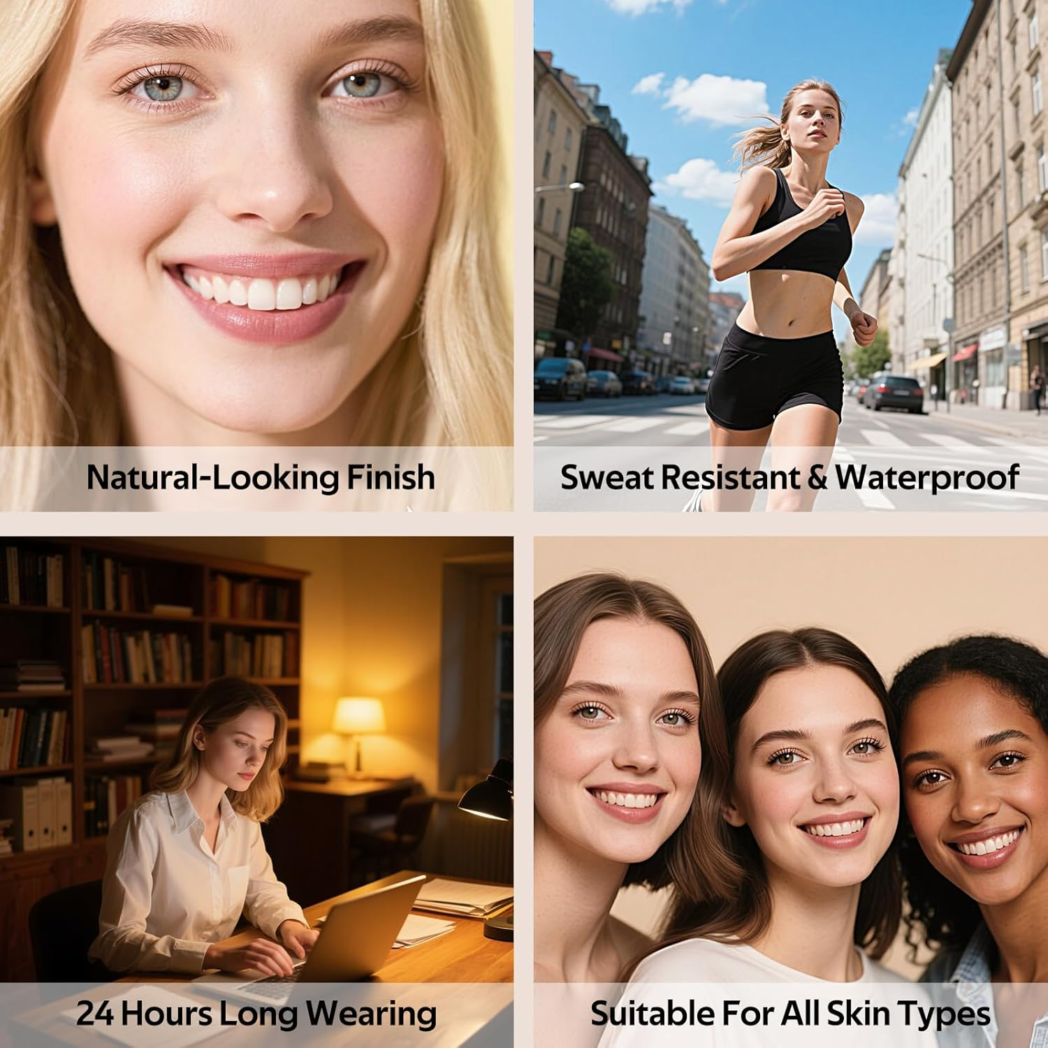 KIMUSE Color Changing Foundation, 4 in 1 Smart Shade Skin Tone Foundation Makeup, Waterproof & Long Wear with Glycerin & Sodium Hyaluronate Tinted Moisturizer Face Makeup for All Skin Tones image number 6