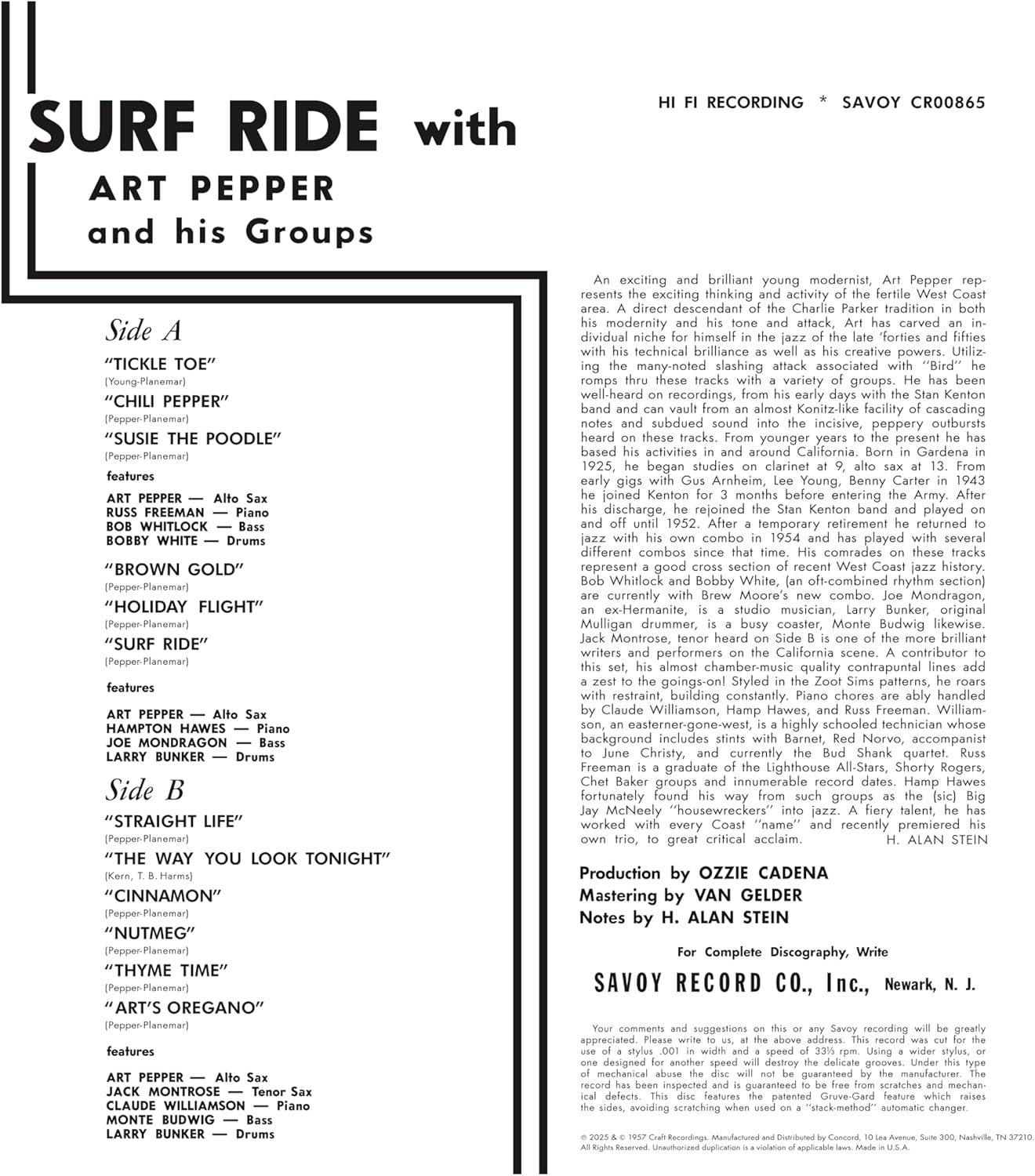 Surf Ride (Original Jazz Classics Series)