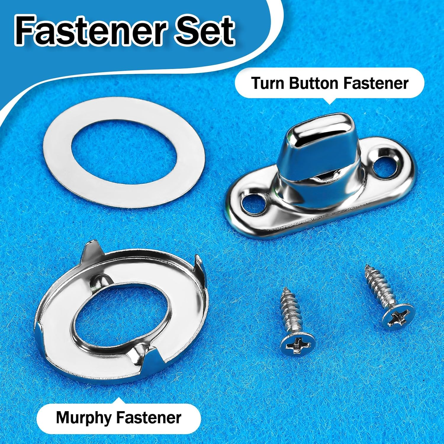 Gisafai 20 Sets Canvas Twist Lock Fasteners, Turn Button Fasteners, Eyelet and Stud Mounting Screws for Canvas Marine Fastener Turn Buttons image number 2