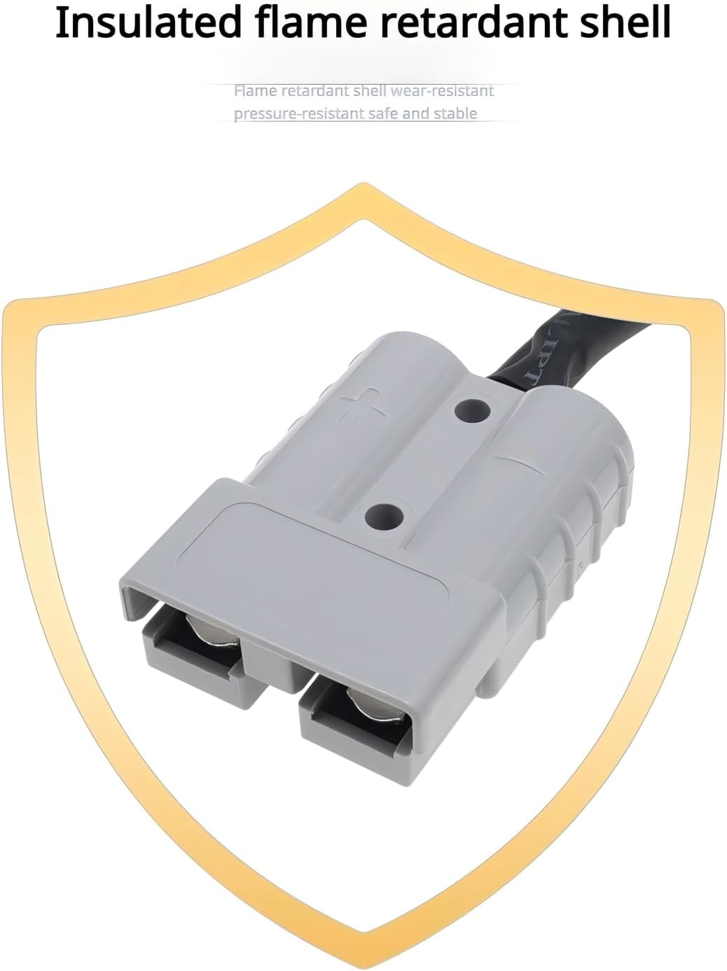 12V Cigarette Female Socket to Anderson Cable Cig Extension Wiring Kit with 50A Anderson Style Connector, for In-Car Small Appliances up to 250W Black image number 2