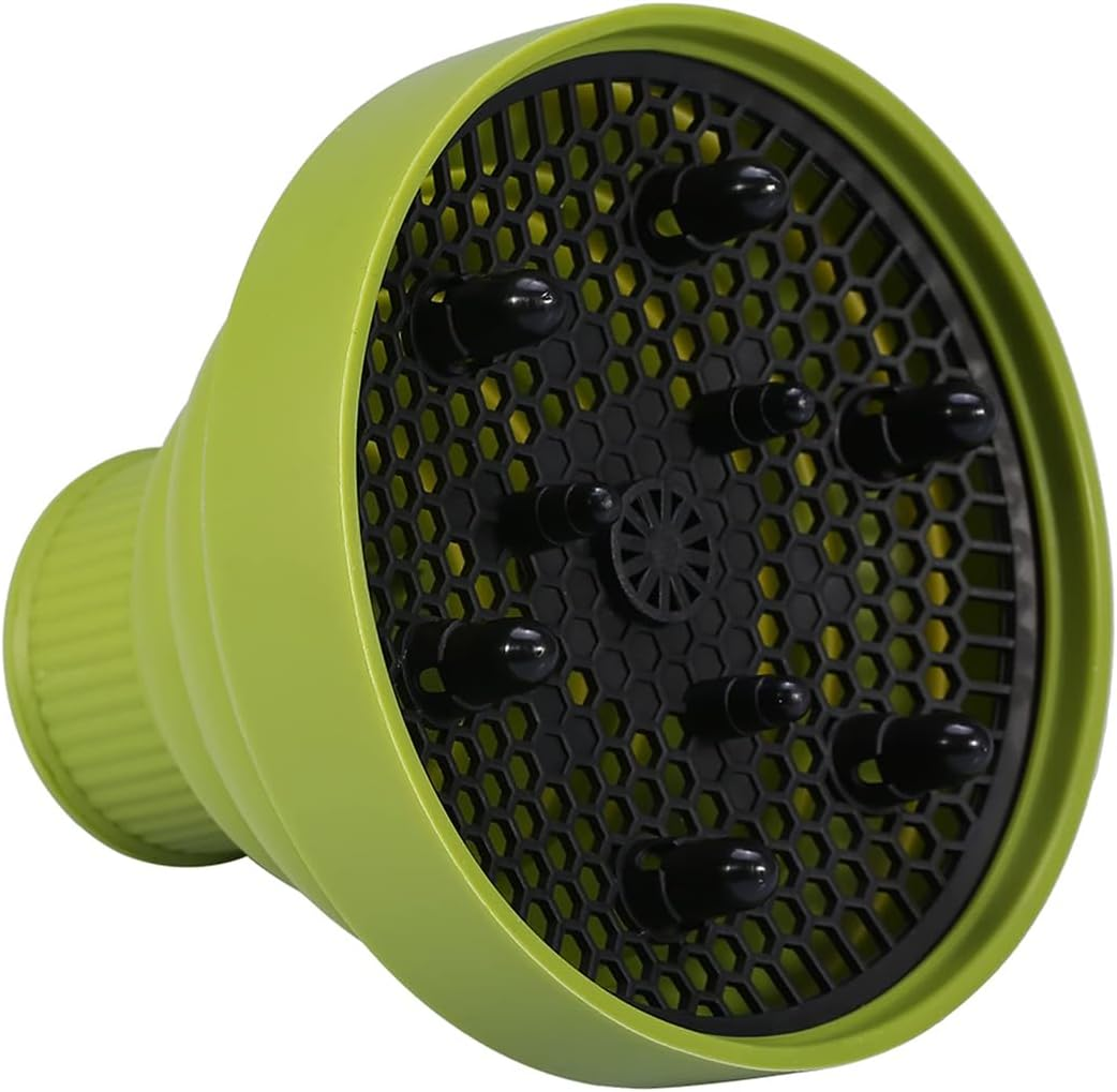 JAWUZ Universal Curly Hair Diffuser, Curly Hair Diffuser, Silicone Attachment Diffuser, Folding Diffuser Attachment Hairdryer Curls Universal (B) image number 1
