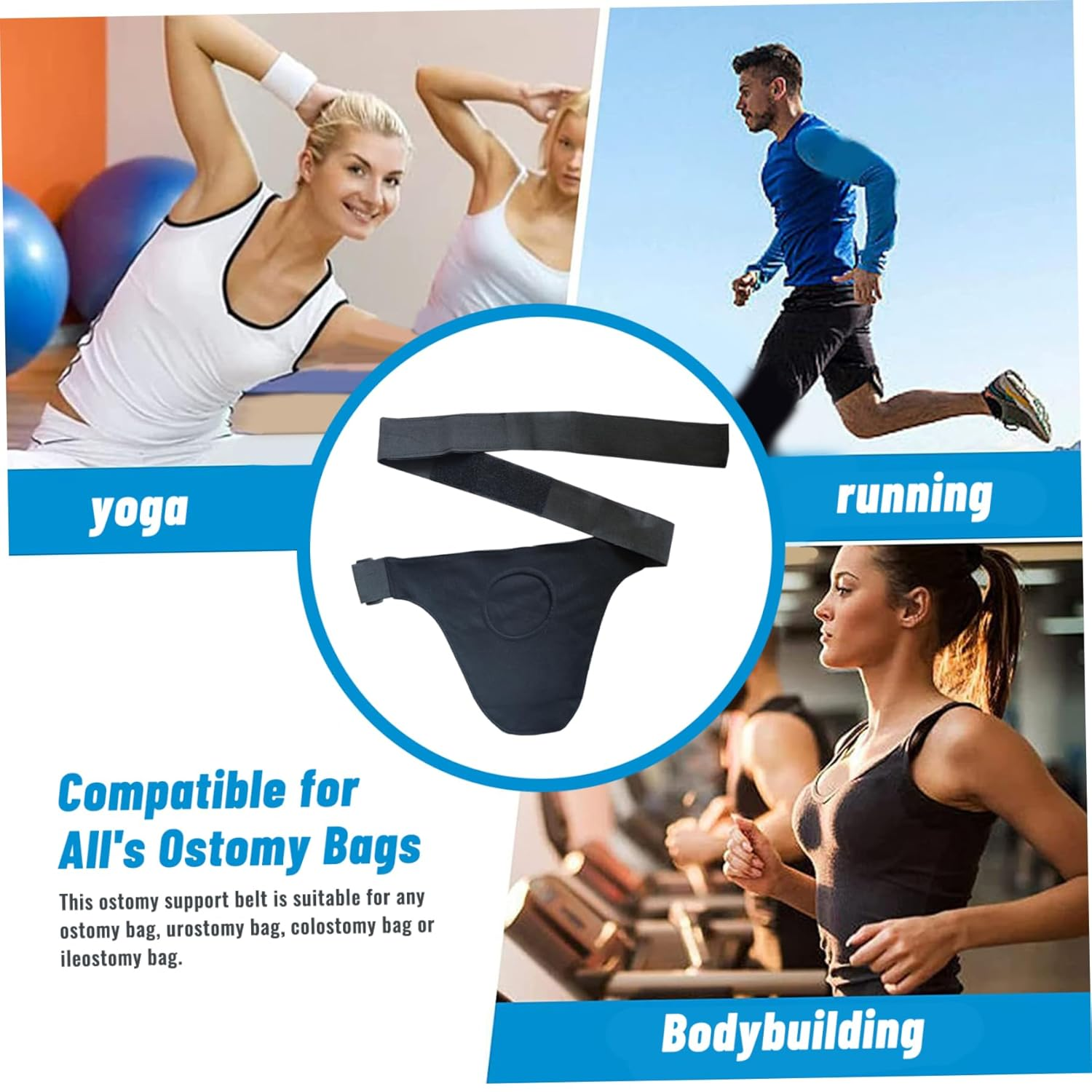 Hernia Belt for Men, Ostomy Belt, Breathable Cloth Comfortable Lightweight Belly Binder Hernia Support for Men and Women Adjustable Waist Strap Guard- image number 1