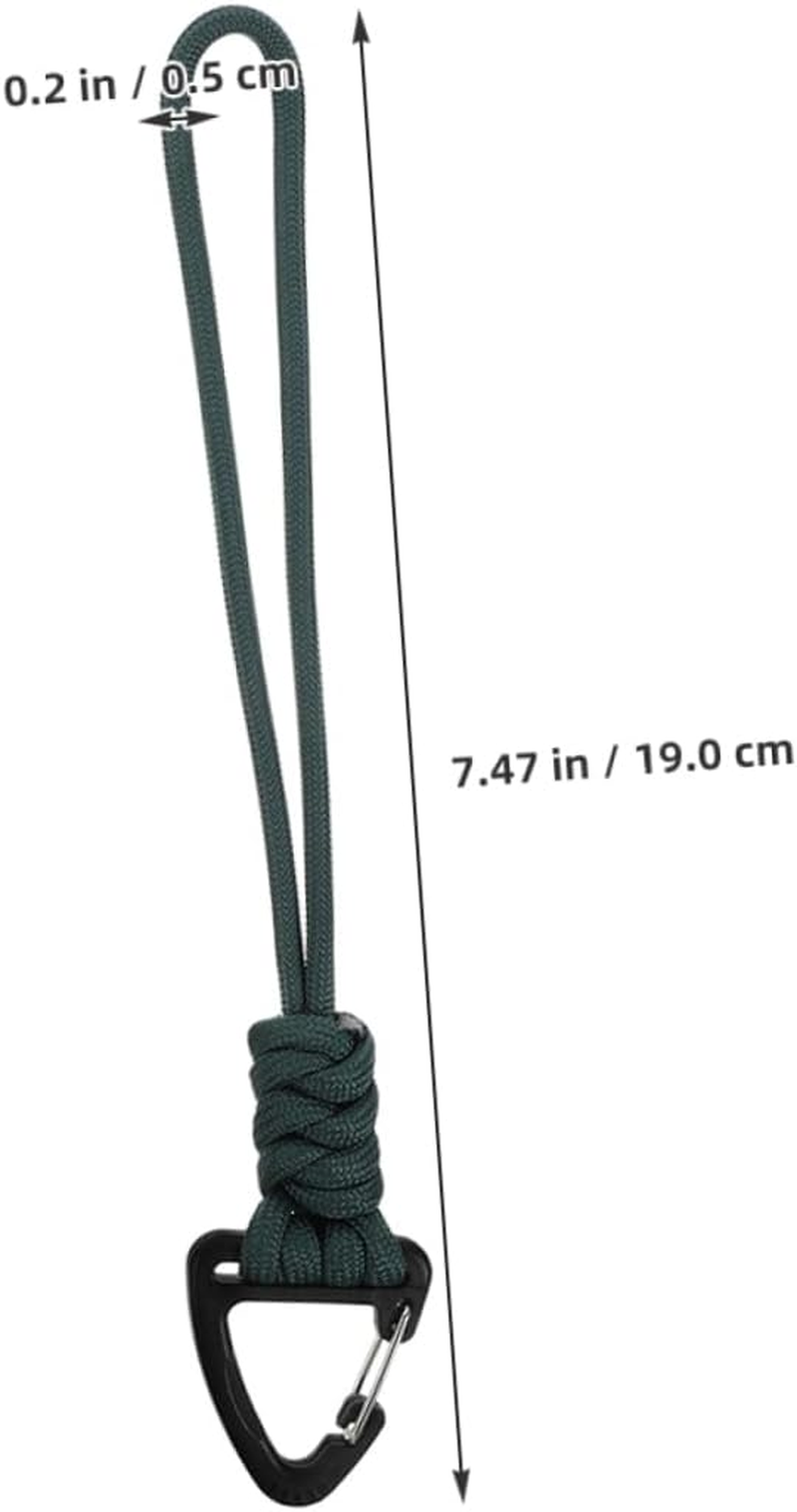 VINTORKY Braided Keychain Lanyard with Carabiner Durable Wrist Lanyard for Keys Wallets and Phones for Outdoor Use Sharp Design King Dark Green image number 2