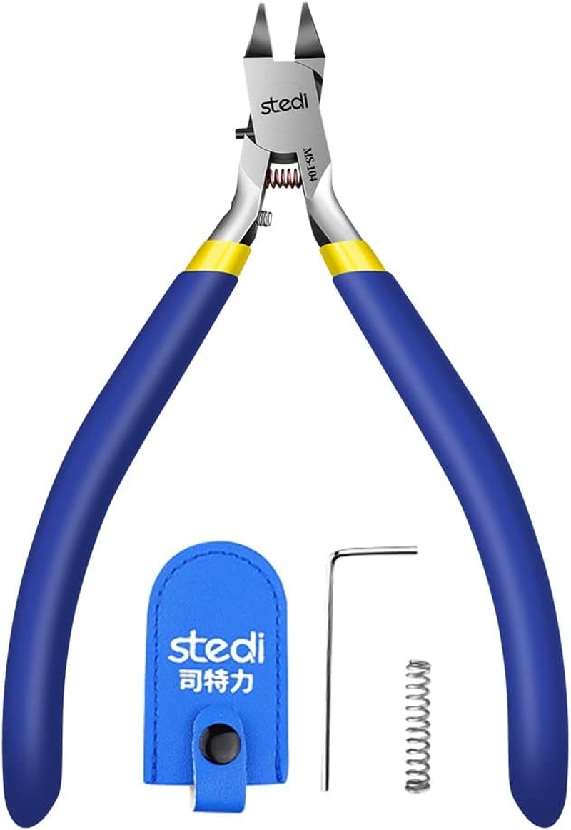 Stedi 5-Inch Model Nipper, with Ultra-Thin Single-Edge and Blade Case Plastic Model Tools for Gundam Repairing Plastic Model and Fixing, Blue image number 1
