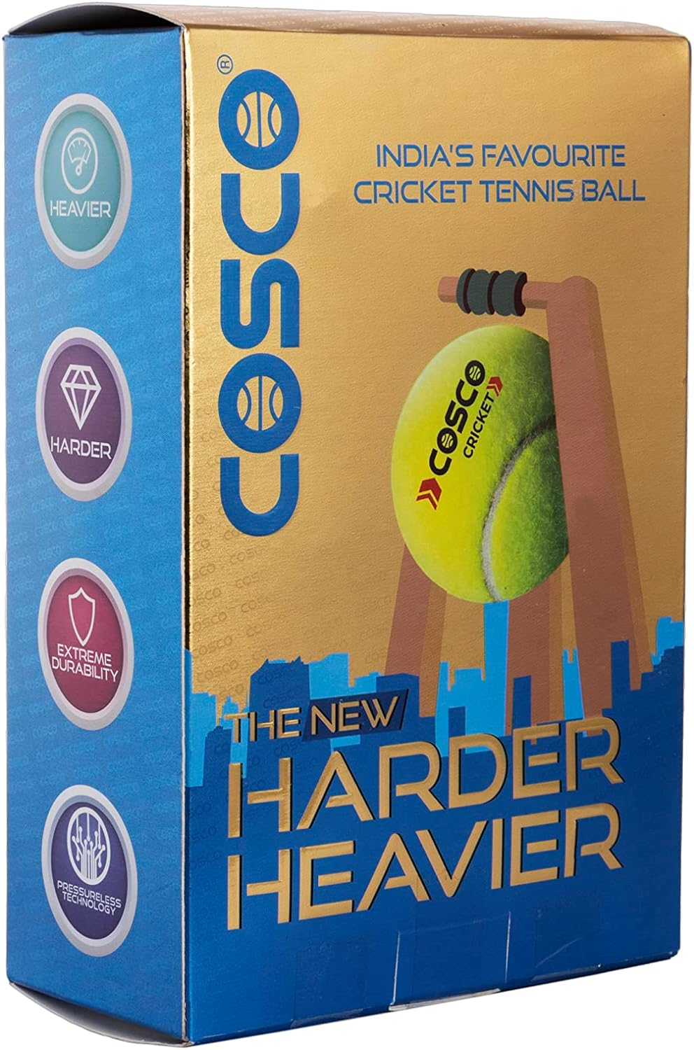 Cosco Light Cricket Tennis Ball (Pack of 6) Outer Material: Rubber, Color: Green, Standard Size image number 1