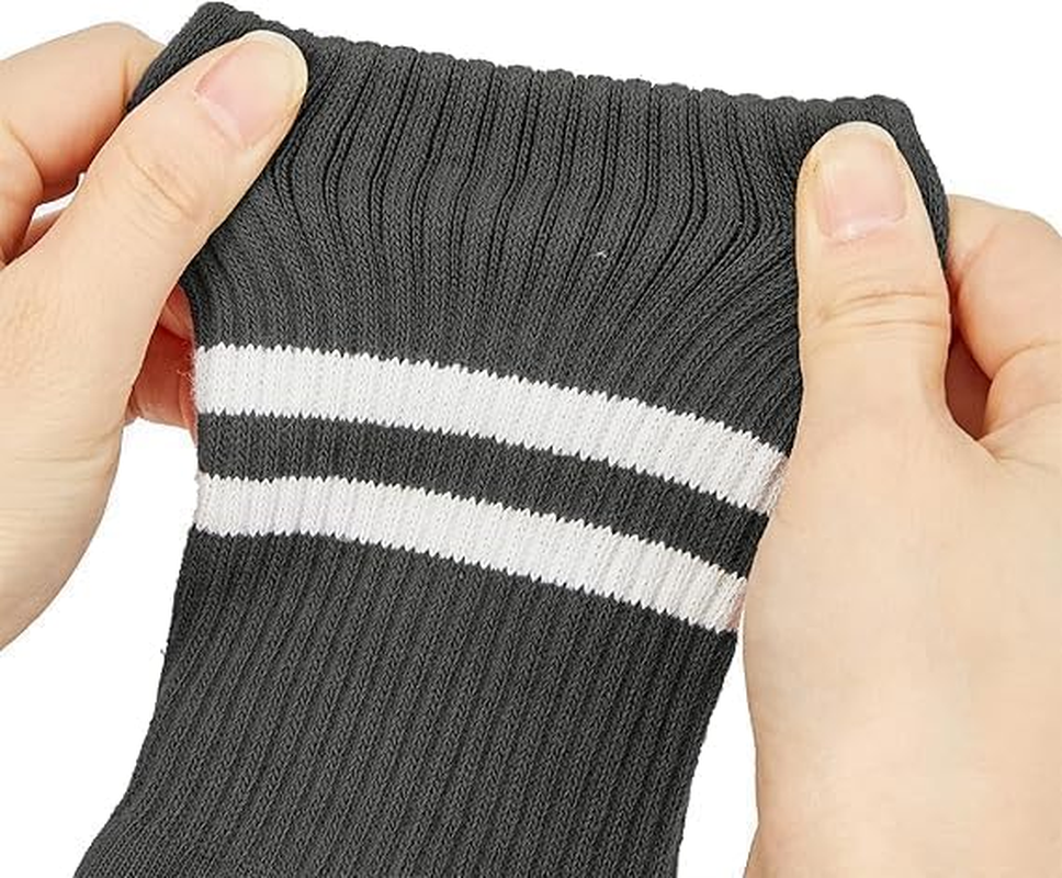 EASYNICE Yoga Socks for Ballet Dance Pilates Non-Slip Socks Women Yoga Socks with Grips for Women Barefoot Workout Pregnant Crew Socks Support Floor Breathable Soft Sport Socks 4 Pairs image number 3