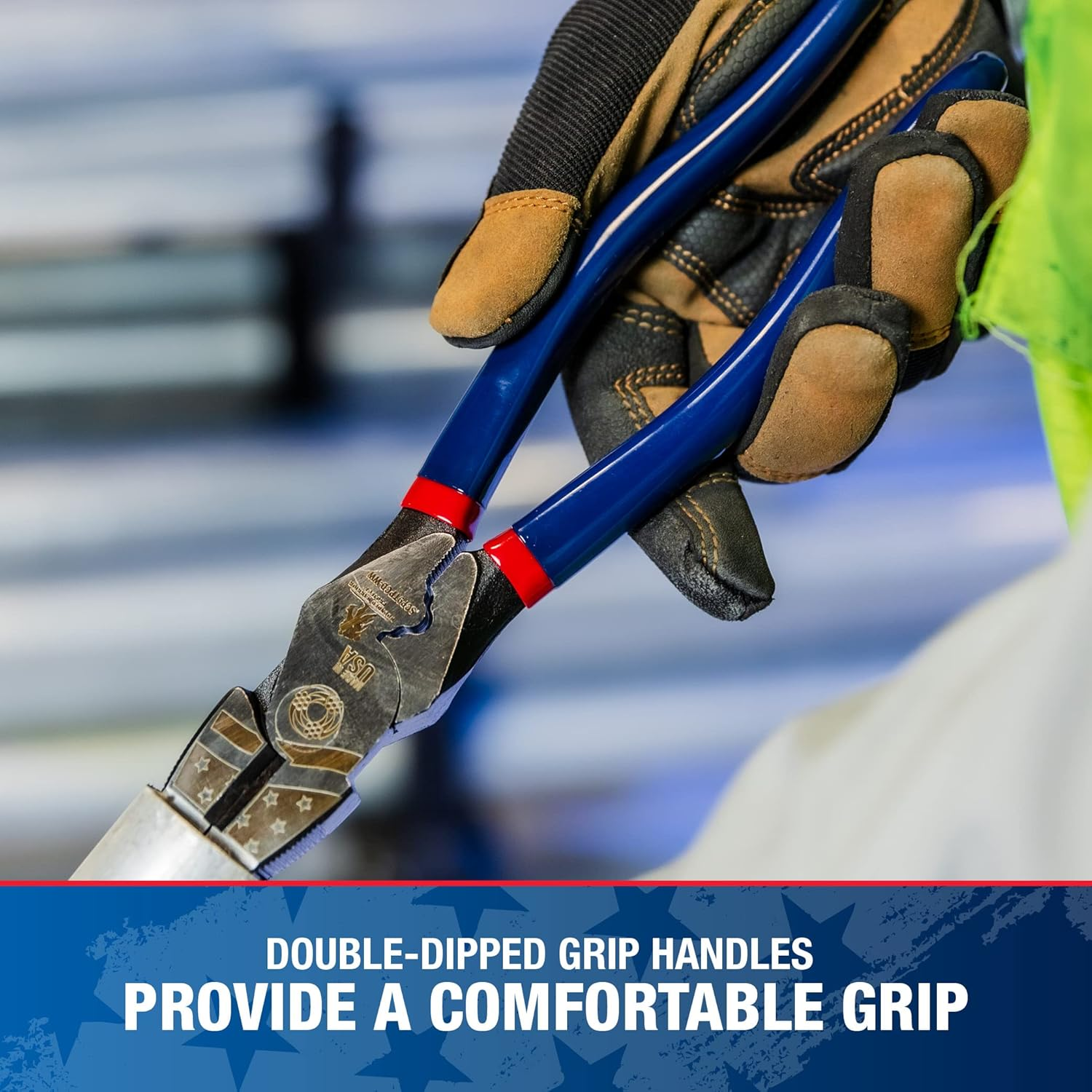 Southwire Tools & Equipment SCP9TPCD-US 9" High-Leverage Side Cutting Pliers Fish Tape Puller & Crimper W/Dip Grip image number 3