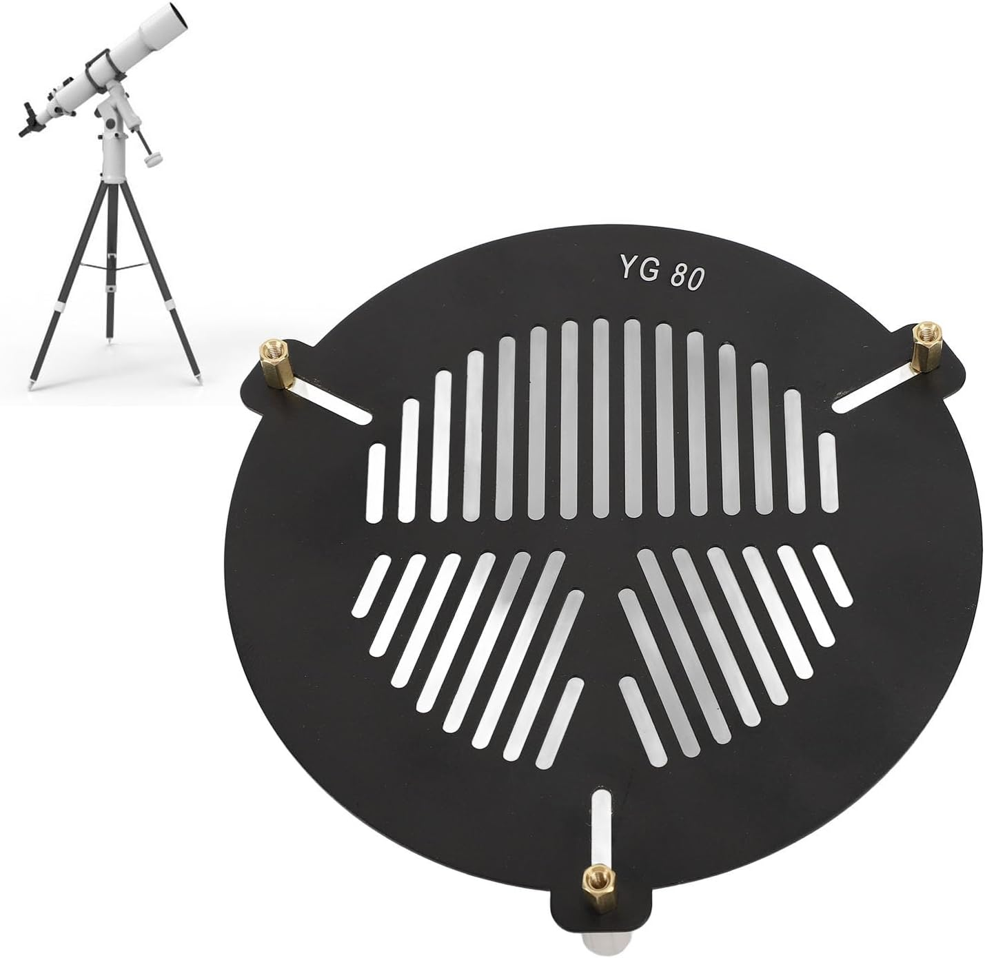 Telescope Focusing Mask, Bahtinov Mask for 84 to 115Mm Outer Diameter Astronomical Telescopes, Aluminum Alloy Fishboneplate for Reflector Refractor image number 2