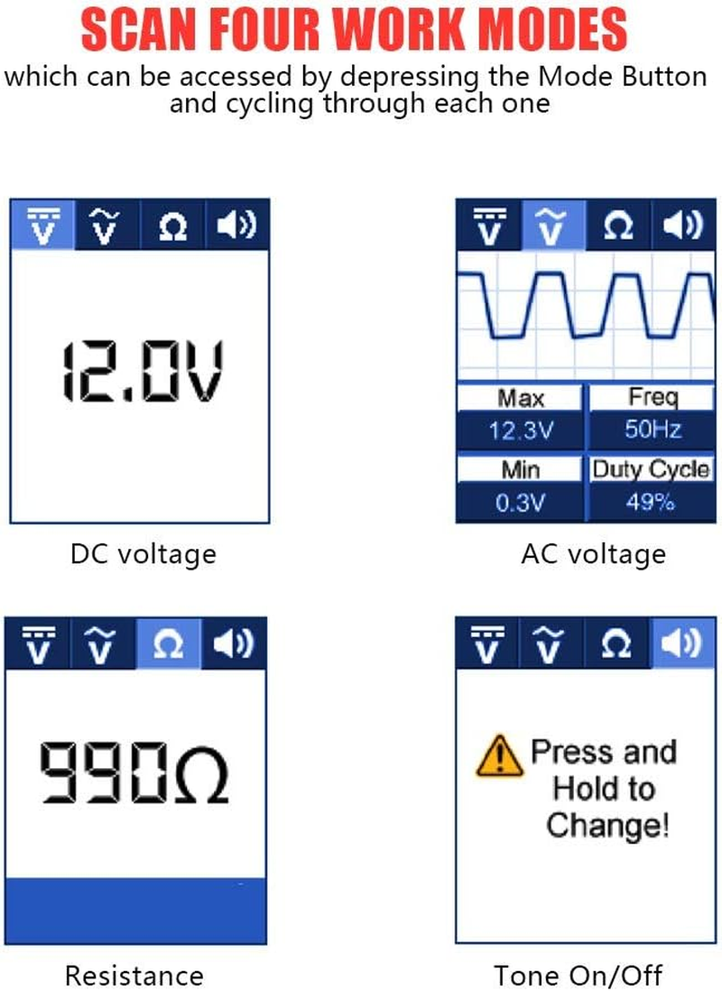 Power Circuit Probe Kit, Autel Powerscan PS100 Electrical System Circuit Tester Auto Diagnostics Tool for 12V/24V Car Test Light and Voltmeter image number 5
