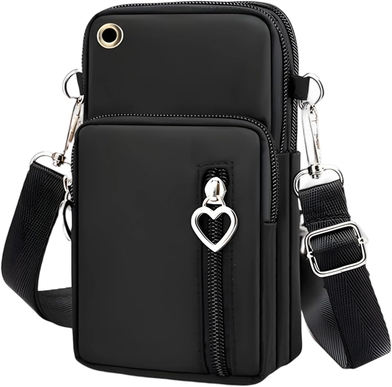 Women'S Nylon Crossbody Phone Bag, Small Cellphone Purse Cute with Zipper &ndash; Multi-Function Travel Handbag, Phone Wallet for Women, Soft Water-Resistant, Suitable for Phone PM (Pink)