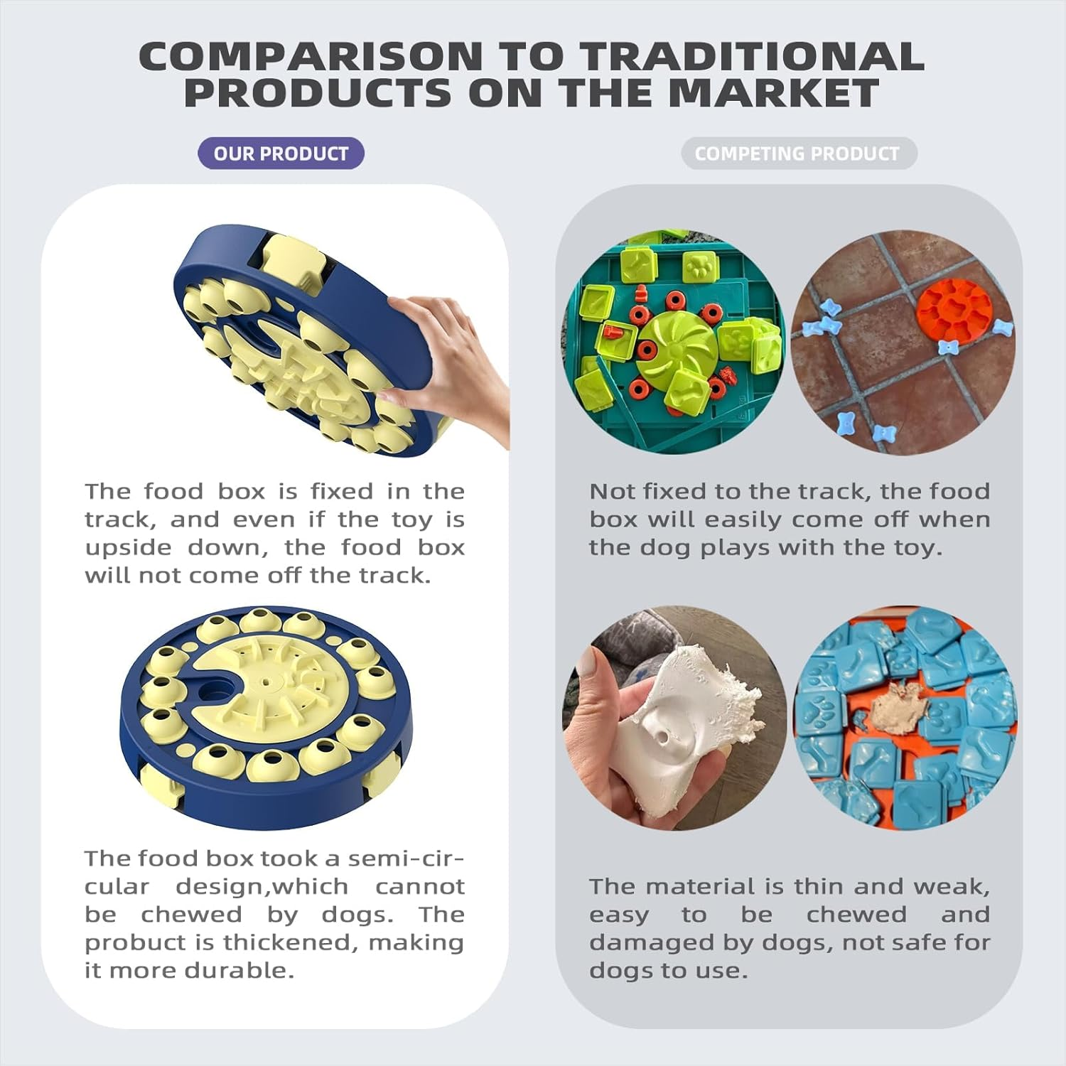 KADTC Level 3 in 1 Advanced Dog Puzzle Toy for Small/Medium/Large Smart Dogs Puppy Cognitive Enrichment Hard Treat Toys Mental Stimulation Brain Stimulating Interactive Food Puzzles Boredom Mind Games image number 1