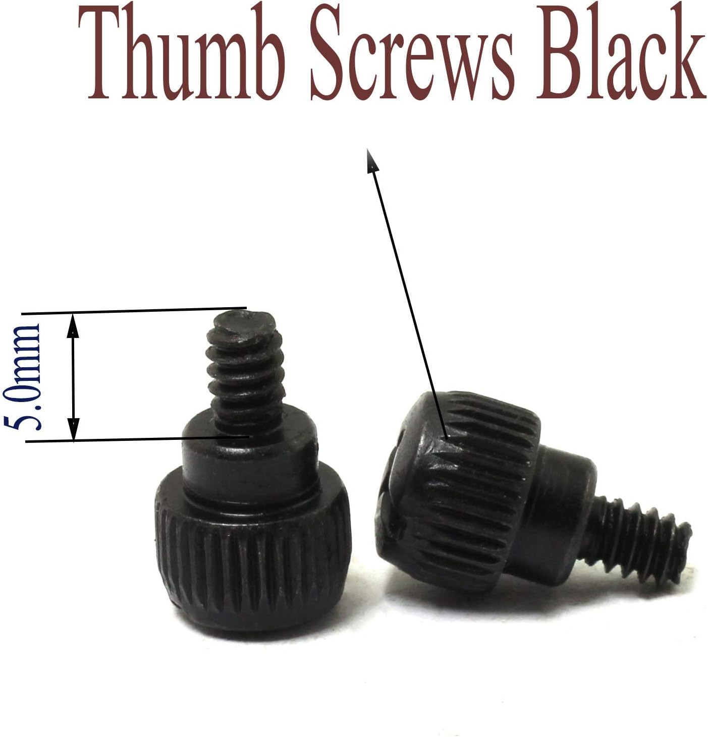 60Pcs #6-32X5Mm Desktop Computer PC Case Chassis Thumb Screws M3.5 Tool-Less Adjustment Thumbscrew Silver Nickel Plated image number 4