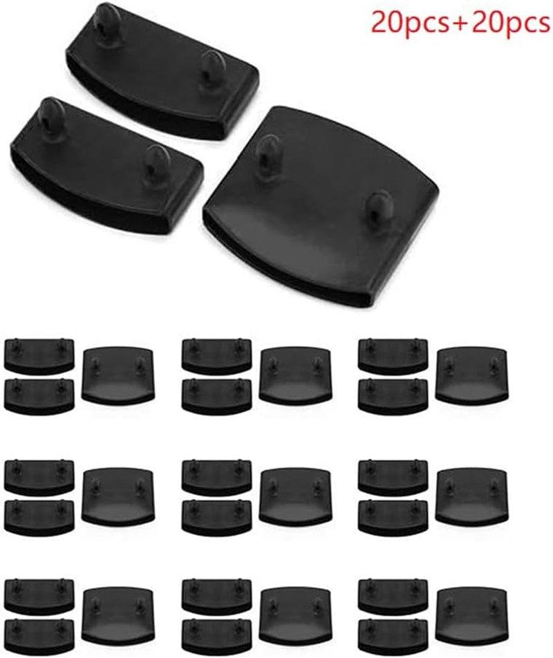 Shusmda 40Pcs Furniture Accessory Plastic Bed Slat End Caps Holders for Holding Securing Wooden Slats Bed Board Skeleton Frame image number 2