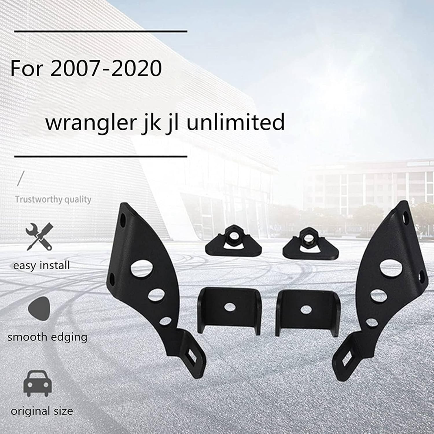 Lifting Jack Stands Jack Bracket Door Hinge Hood Hinge Mount Kit for 2007-2020 JK JL JKU JLU image number 6