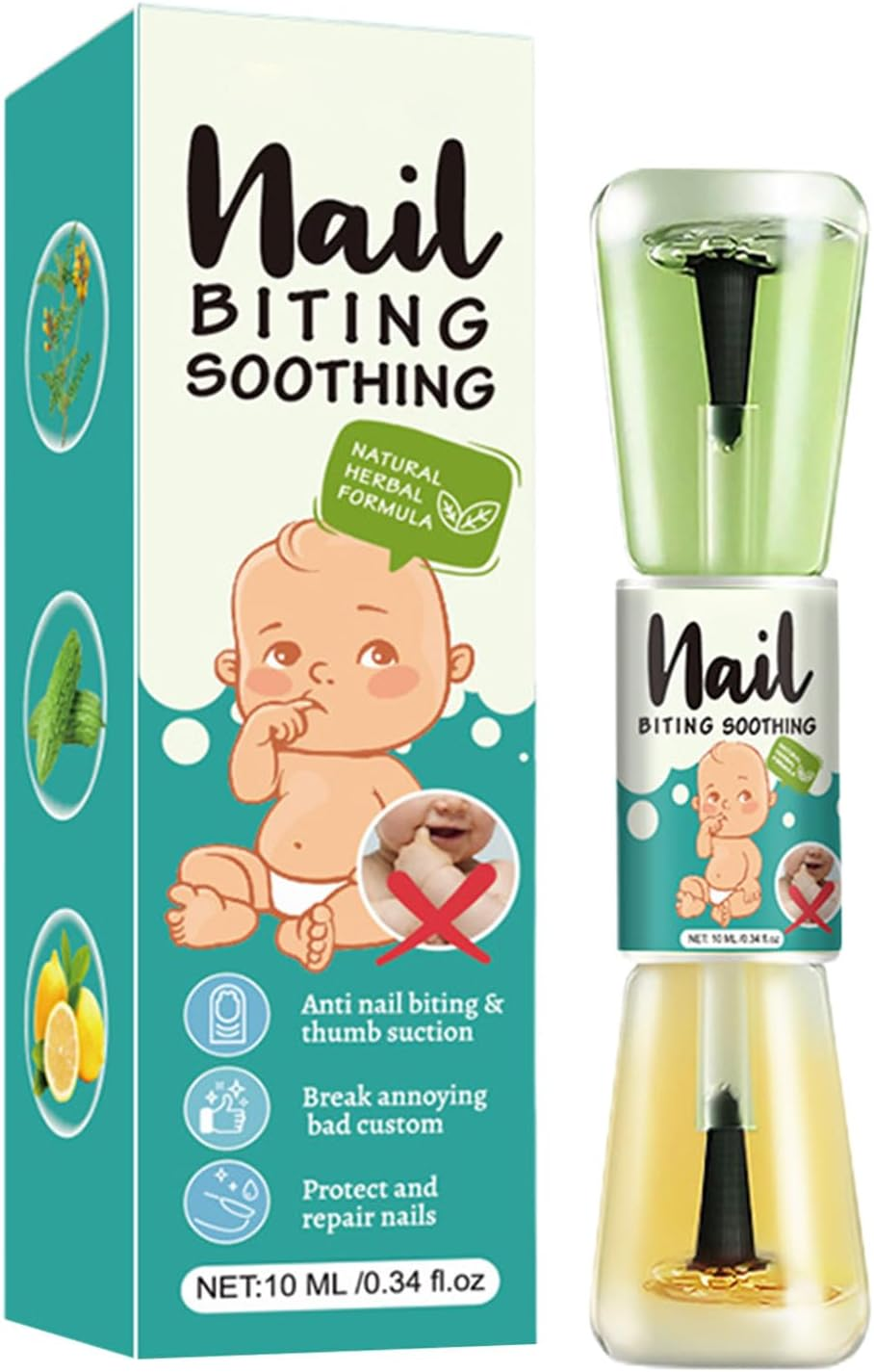 Nail Biting for Children,10Ml Kid'S anti Bite Nail Polish with Bitter Taste,Effectively Stop Biting Nails and Thumb Sucking,Mild and Safe Nail Care Tool for Kids, Adults image number 6