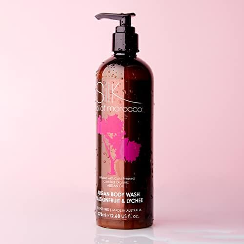 Silk Oil of Morocco Argan Vegan Passionfruit and Lychee Body Wash 375 Ml image number 1