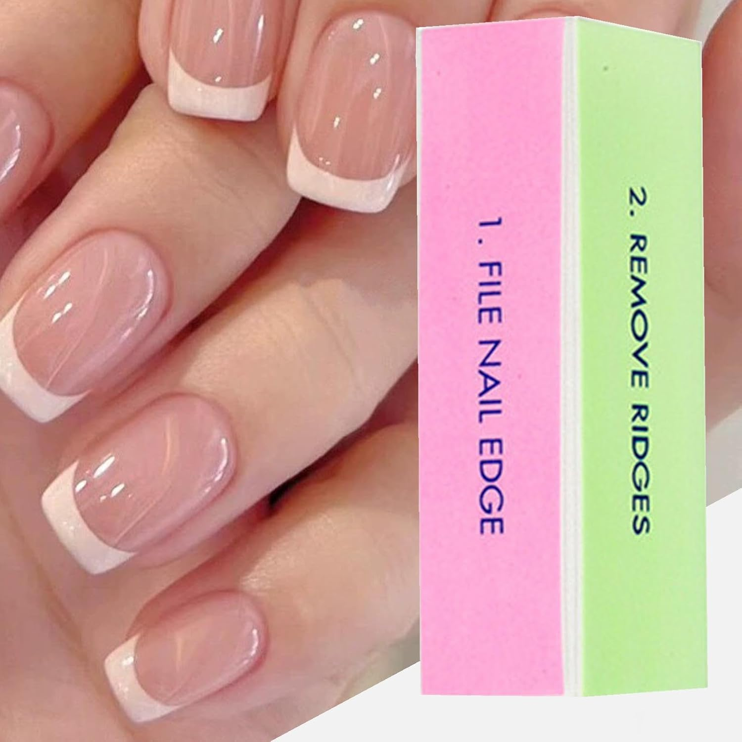 Nail File Block - 4 Way Nail Buffer Block | Nail Buffers & Smoothers for Natural Nails | Fingernail Buffing Block | Nail File Block Smooth & Buff & Shine for Optimum Natural Nail Care