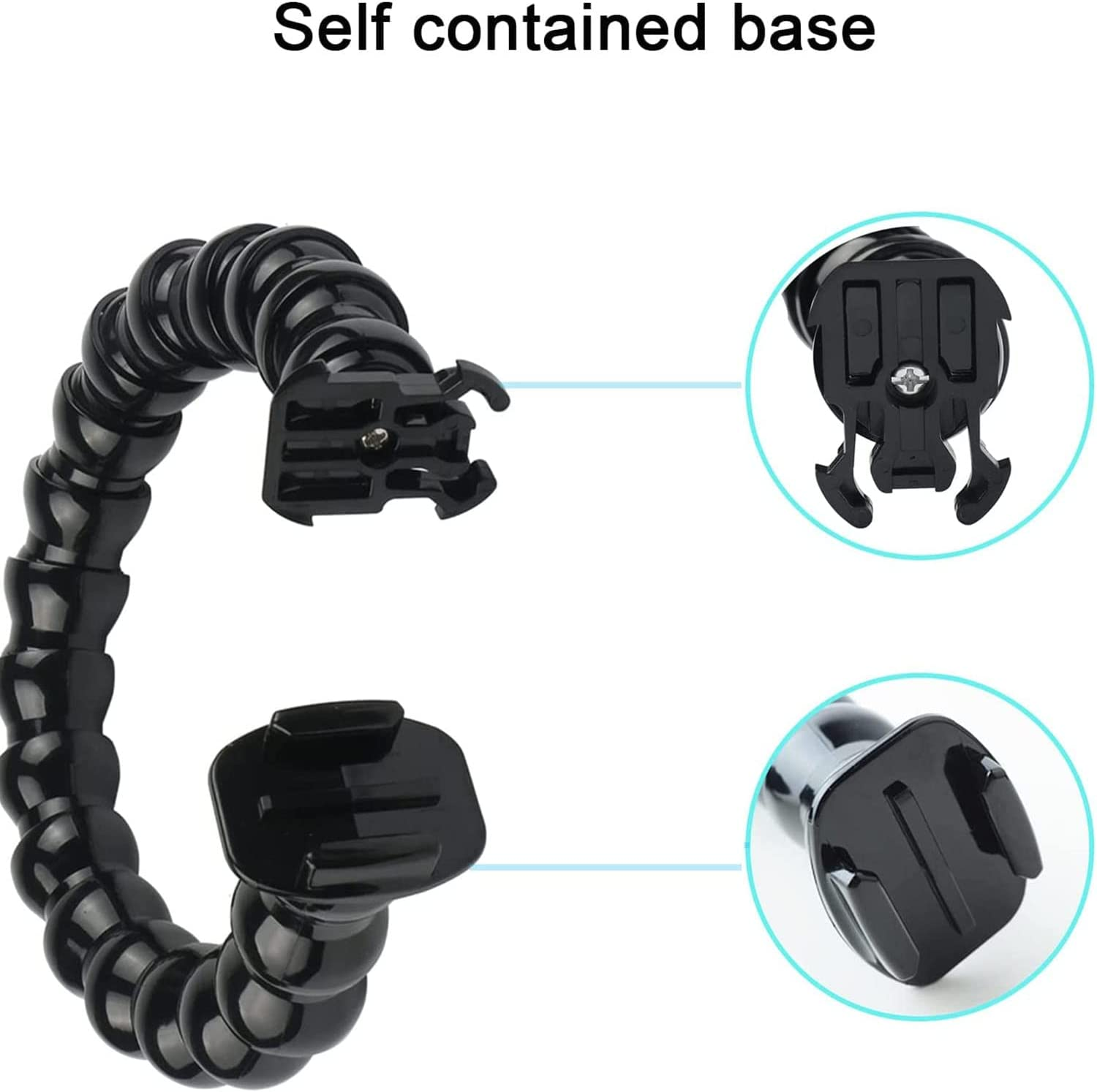 Fitstill Jaws Flex Clamp Mount with Adjustable Gooseneck 19-Section Compatible with Go Pro Hero 12, 11, 10, 9, 8, 7, 6, 5, 4, Session, 3+, 3, 2, 1, Max, Fusion, DJI Osmo Action image number 1