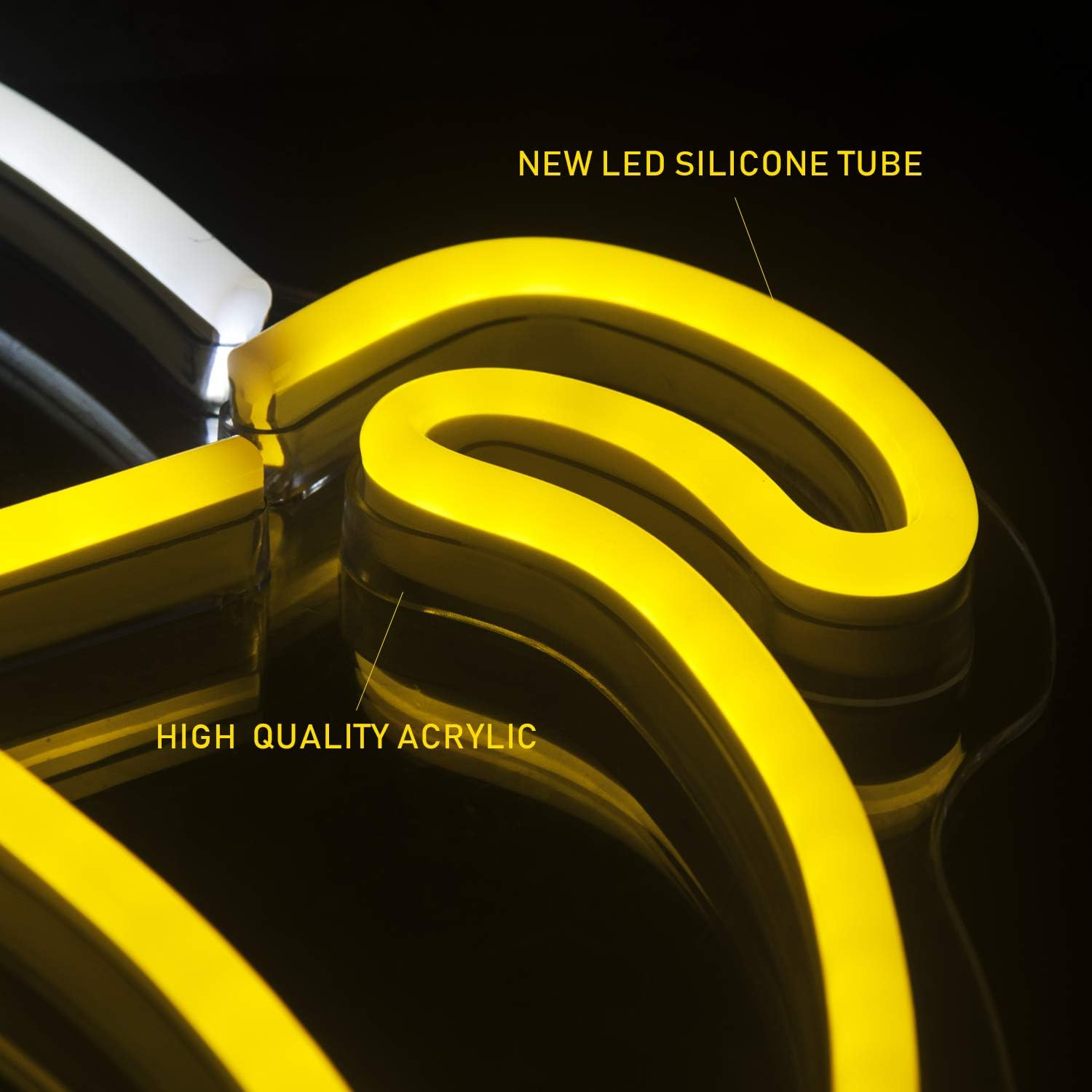 Banana Neon Signs Neon Lights LED Art Decorative Wall Lights Neon Lights for Room Wall Birthday Party Bar Decoration 11''X19.7'' (Warm Yellow) image number 4