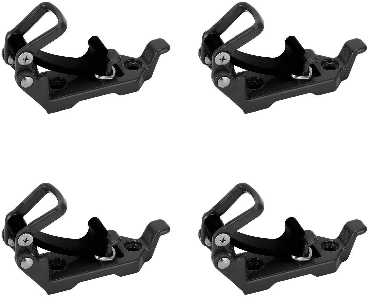 Roof Rack Shovel Mount Heavy Duty Metal Rubber Clamp Mounting Bracket for Boats Tool Storage (Black) image number 1