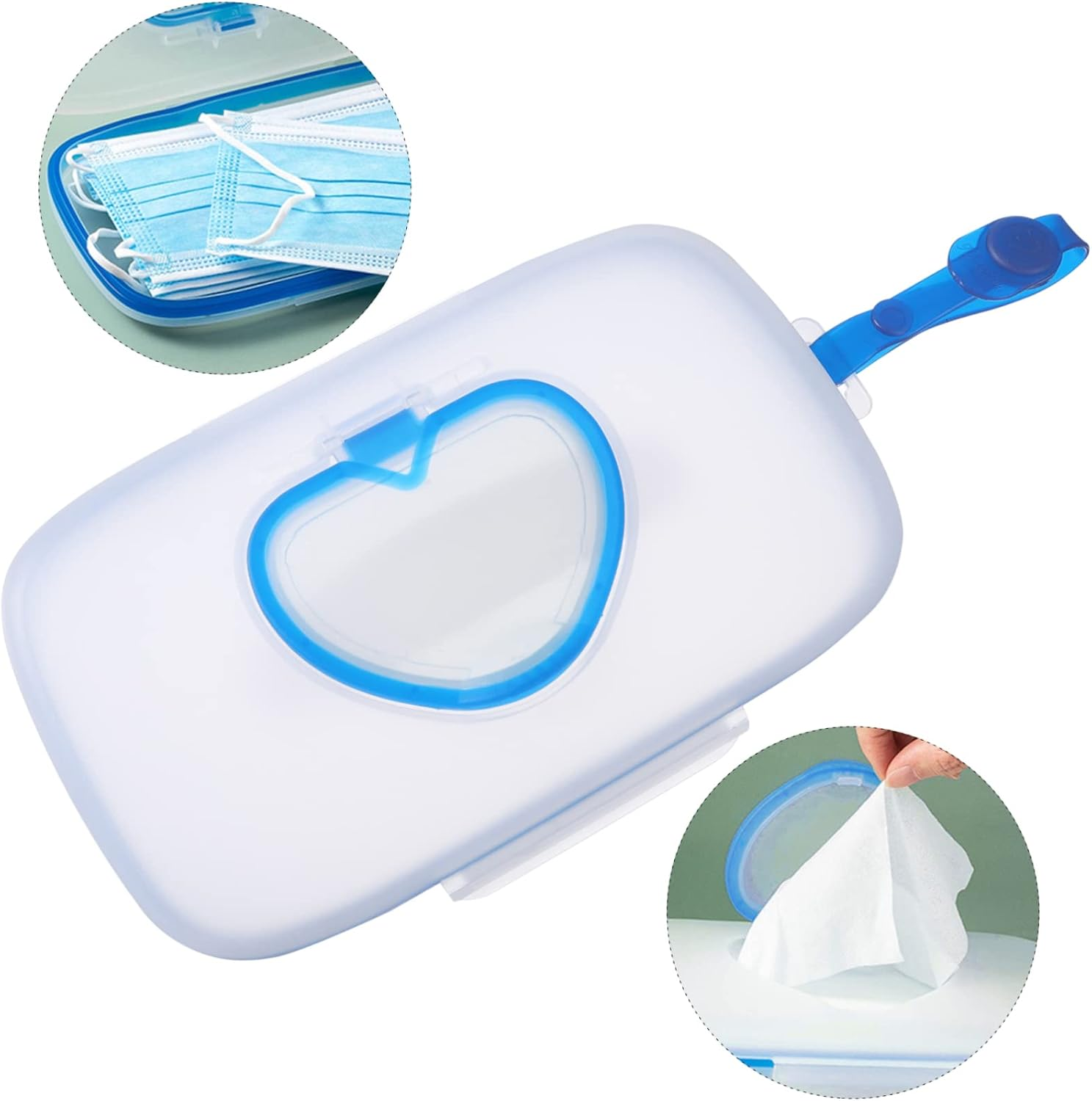 TIDTALEO 1Pc Portable Dispenser Case Reusable Wet Tissue Holder for Strollers Cribs and Travel Moisture Locking Seal Safe Material image number 1