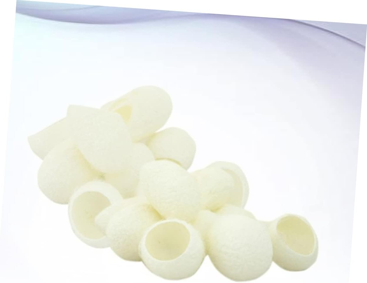 600Pcs Natural Silkworm Face Scrub Balls Care Exfoliator for Blackhead Removal image number 5