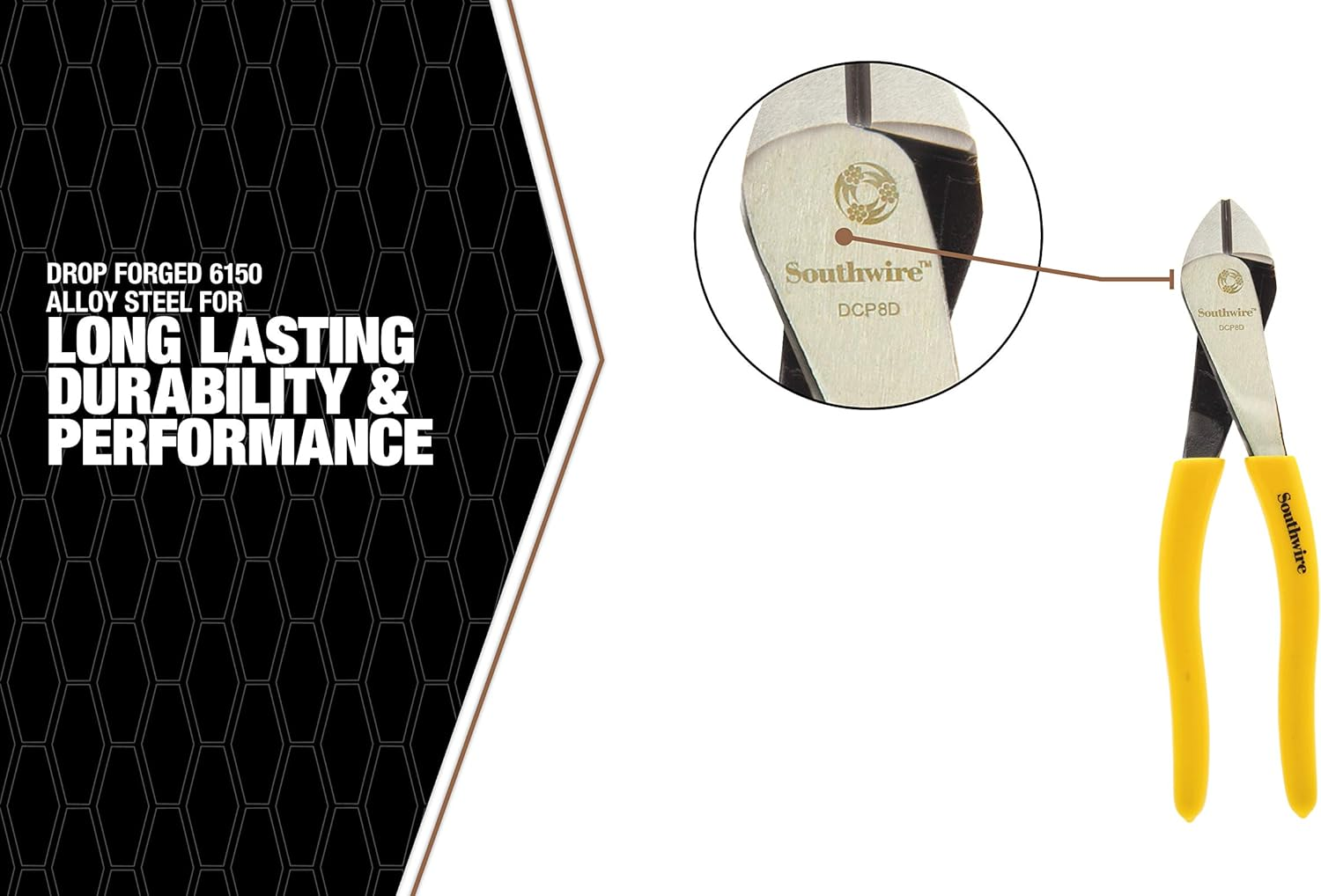 Southwire Tools & Equipment DCP8D 8-Inch High-Leverage Diagonal Cutting Pliers with Dipped Handles image number 1