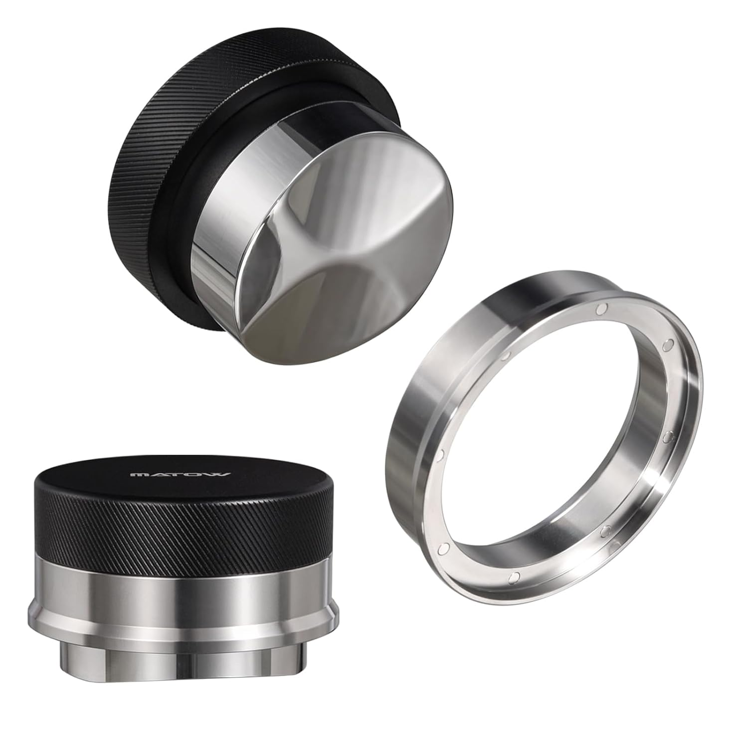 MATOW 2 in 1 Design Gravity Distributor and Magnetic Dosing Funnel Combo, 53.3Mm Adaptive Espresso Distributor and 54Mm Stainless Steel Magnetic Dosing Ring Compatible with Breville 54Mm Portafilter image number 2